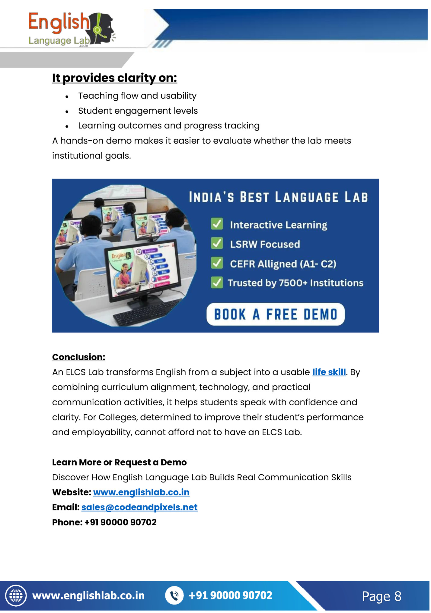 It provides clarity on: