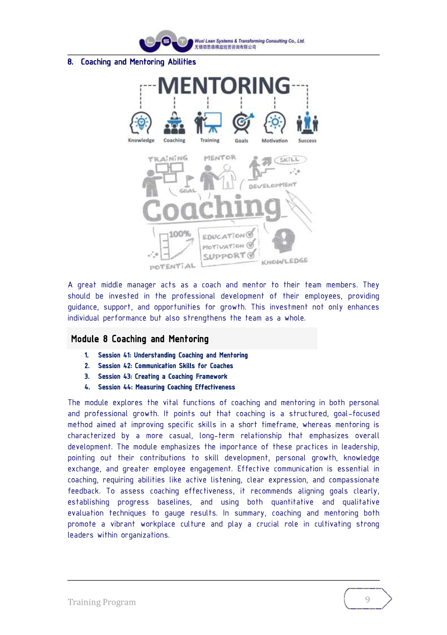 8. Coaching and Mentoring Abilities