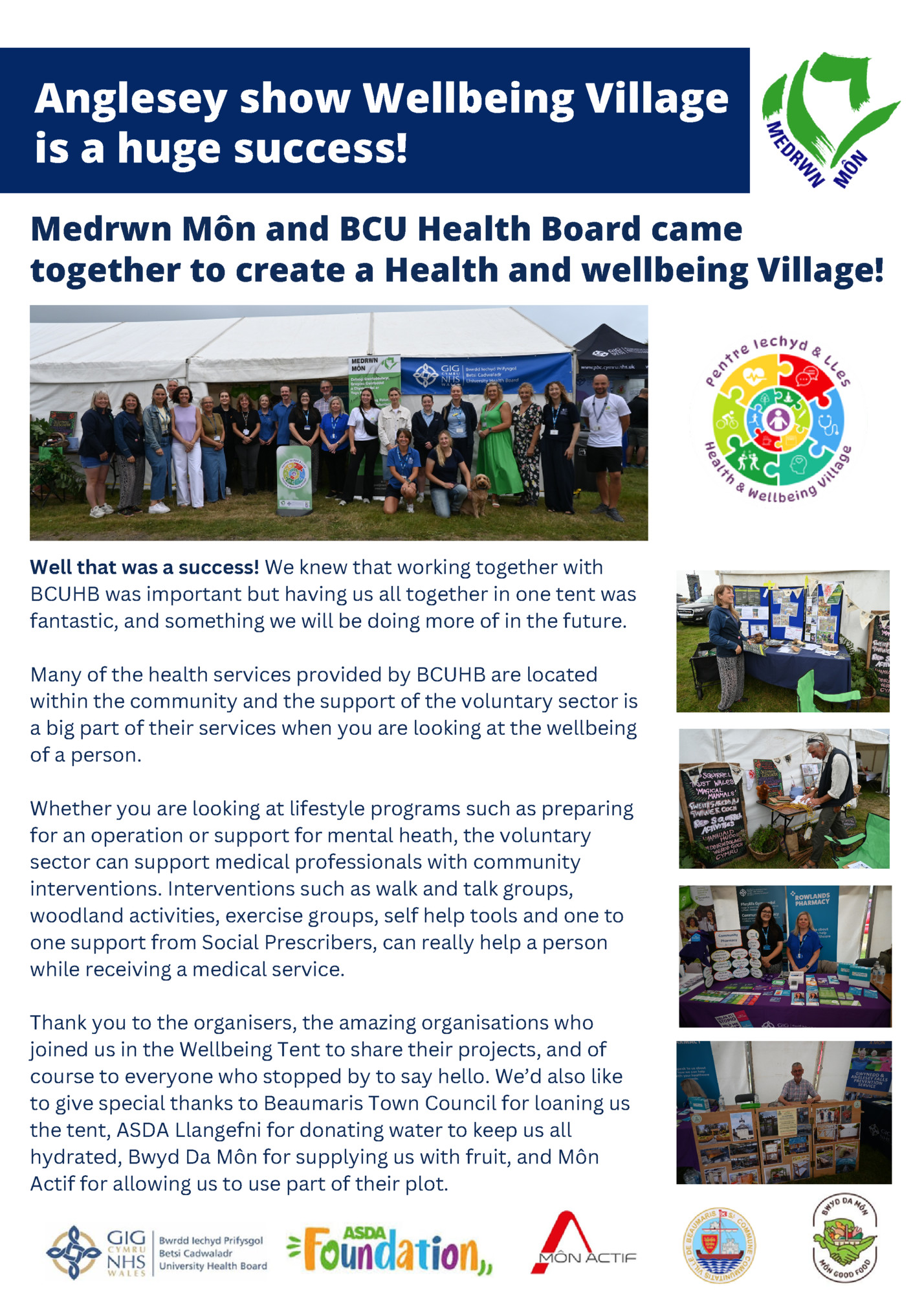 Anglesey show Wellbeing Village