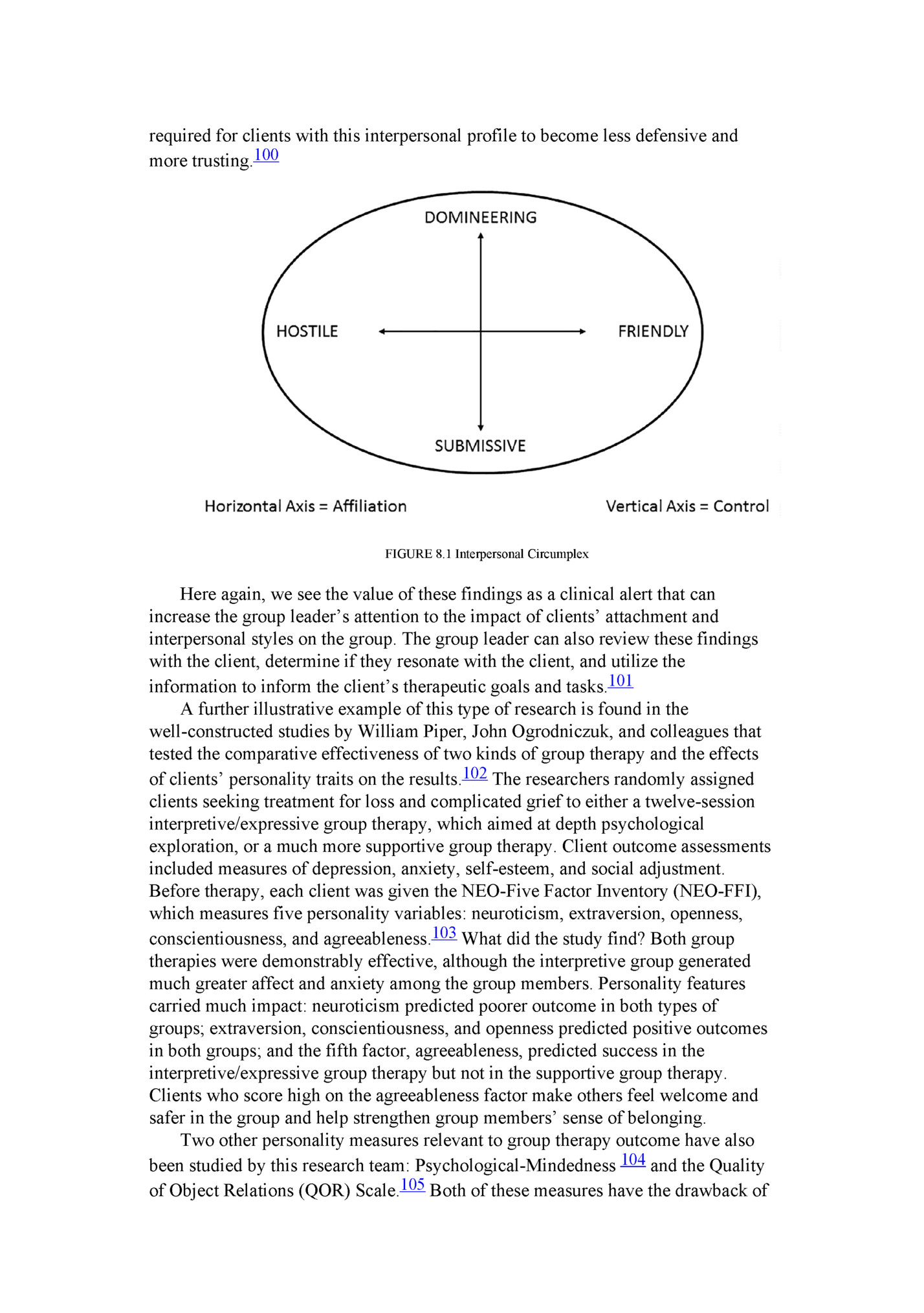 required for clients with this interpersonal profile to become less defensive and