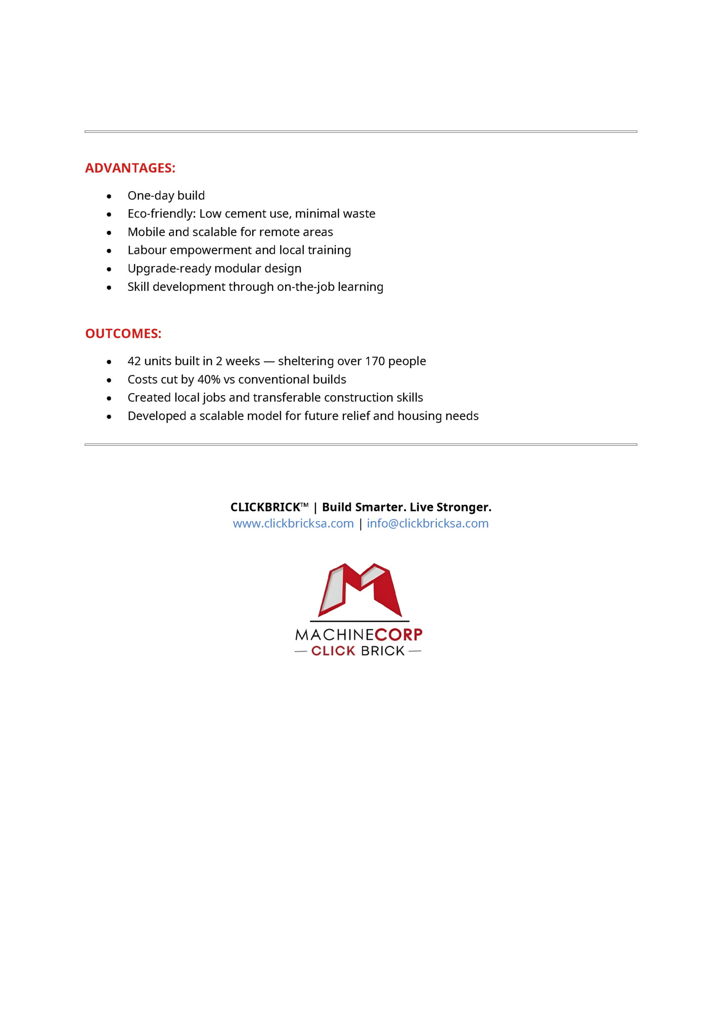 ADVANTAGES: ADVANTAGES: