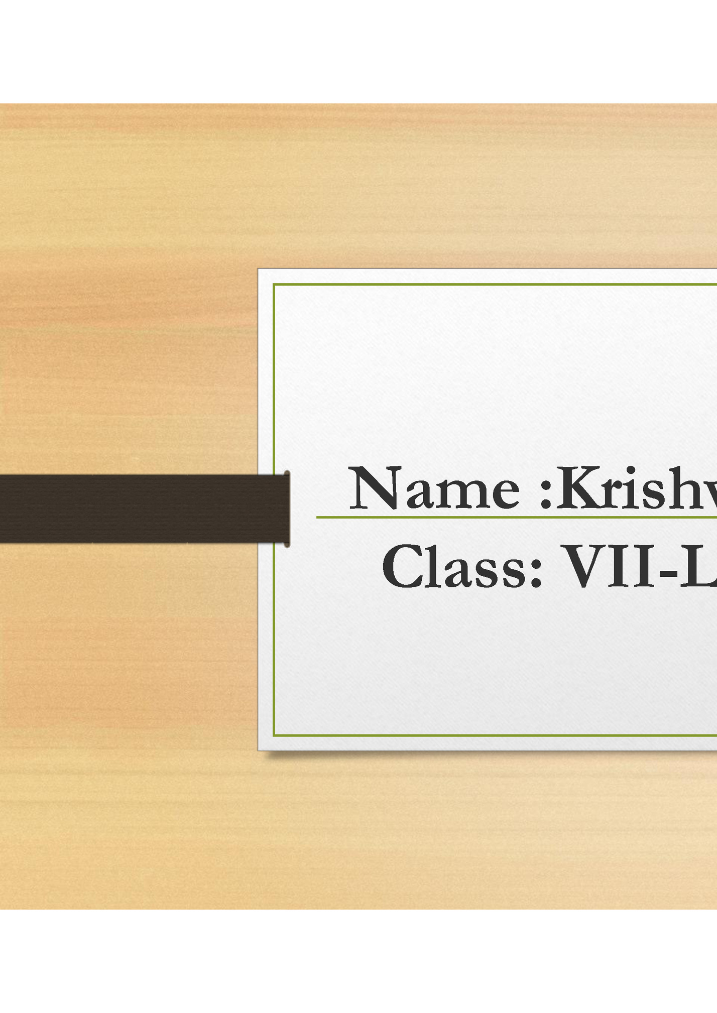 Name :Krishvi