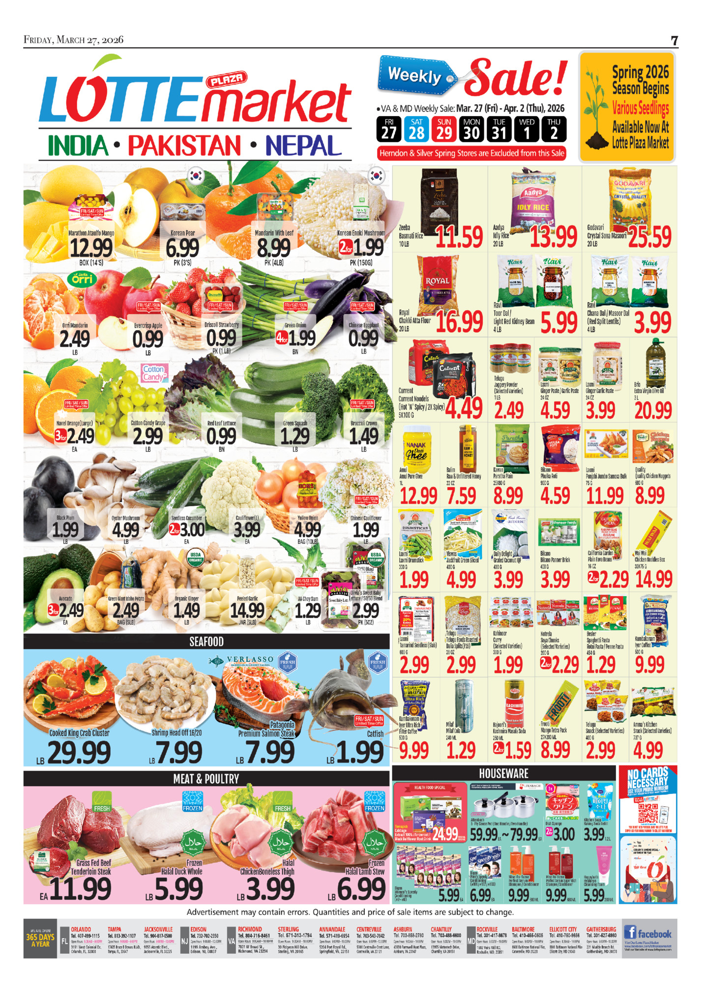 Friday, March 27, 2026