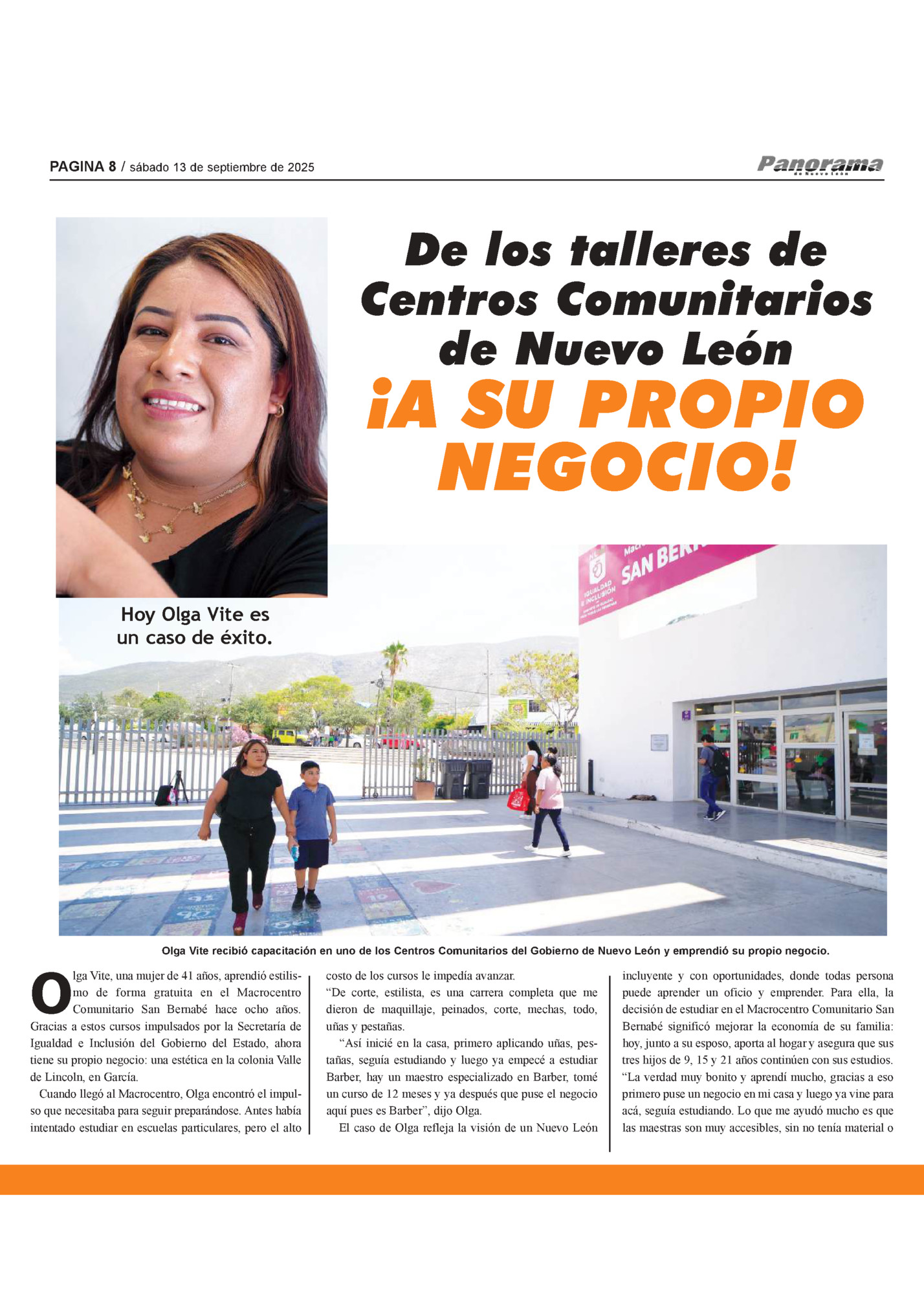 PAGINA 8 / sábado 13 de septiembre de 2025