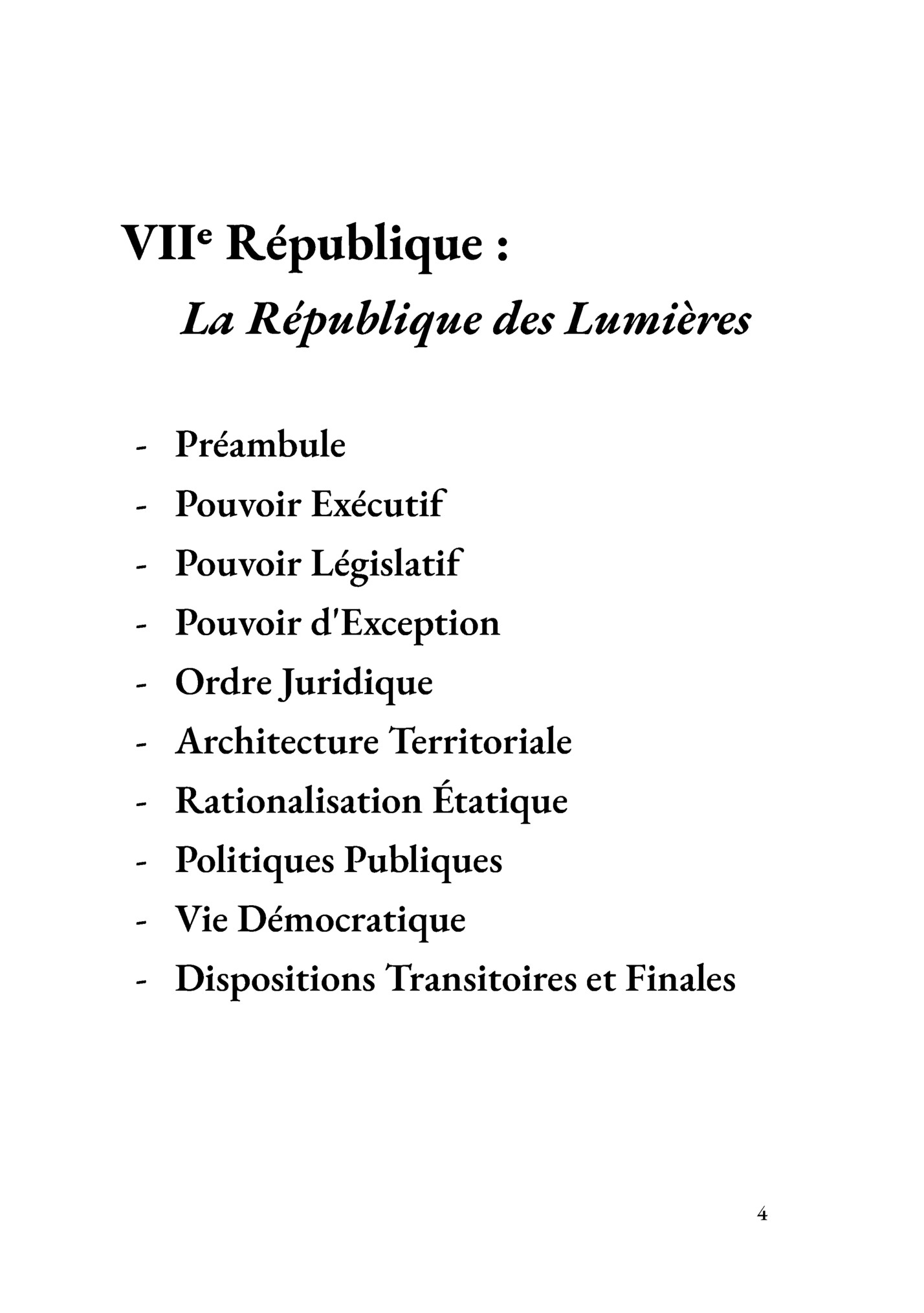 VIIᵉ République :