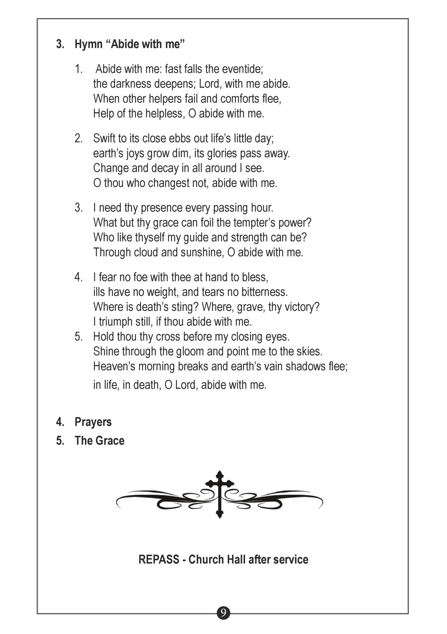 3.	 Hymn “Abide with me”