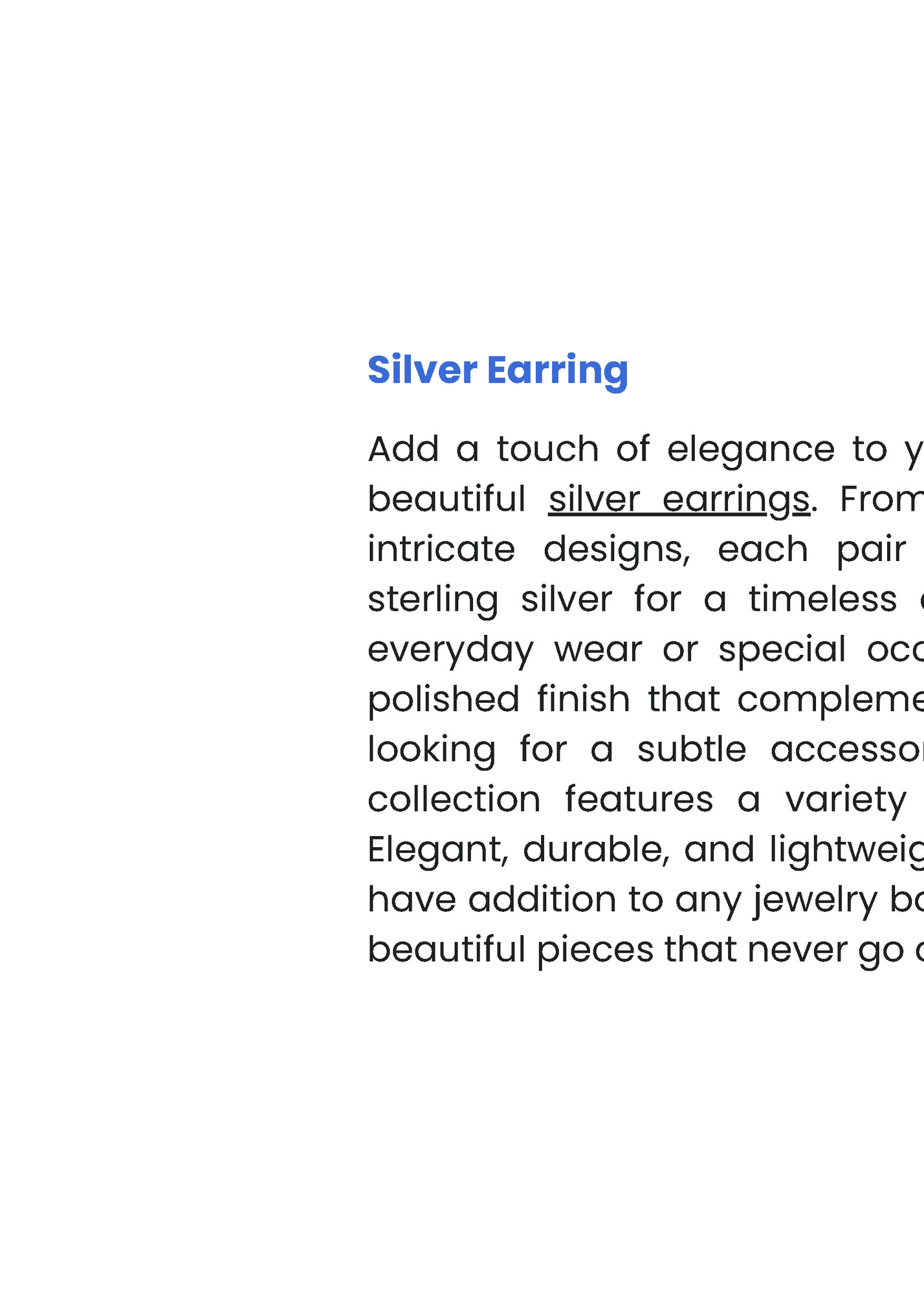 Silver Earring