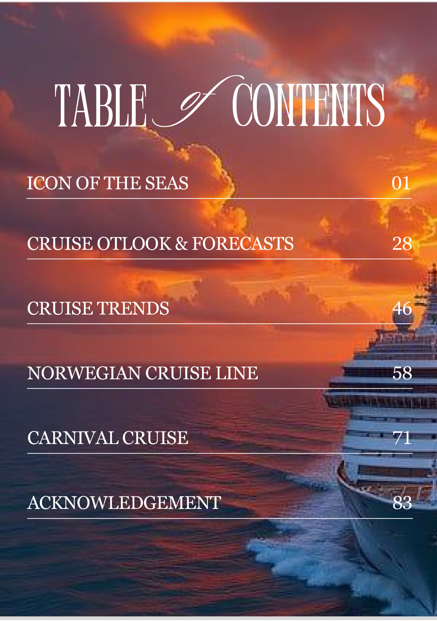 of contents