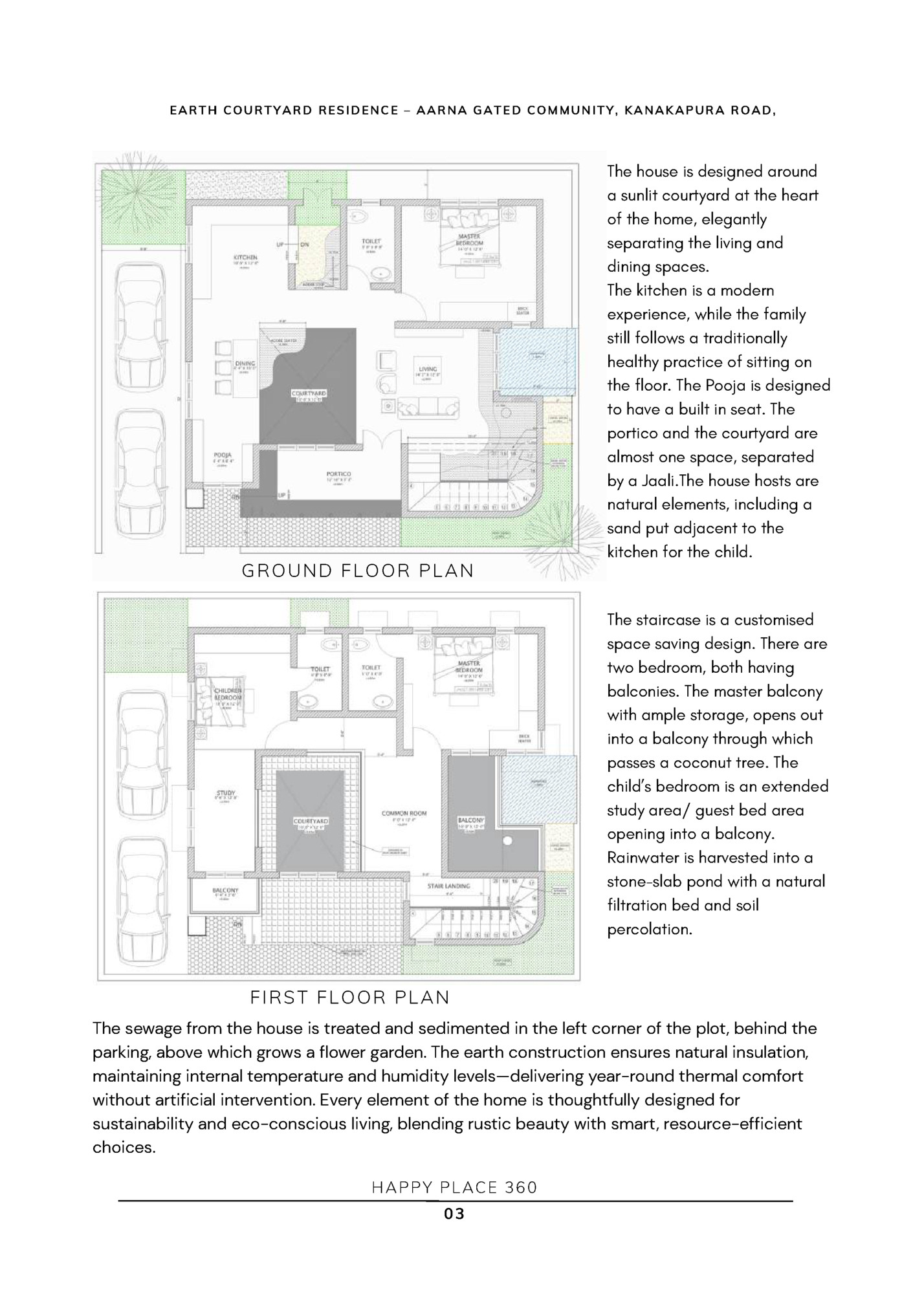 EARTH COURTYARD RESIDENCE – AARNA GATED COMMUNITY, KANAKAPURA ROAD,