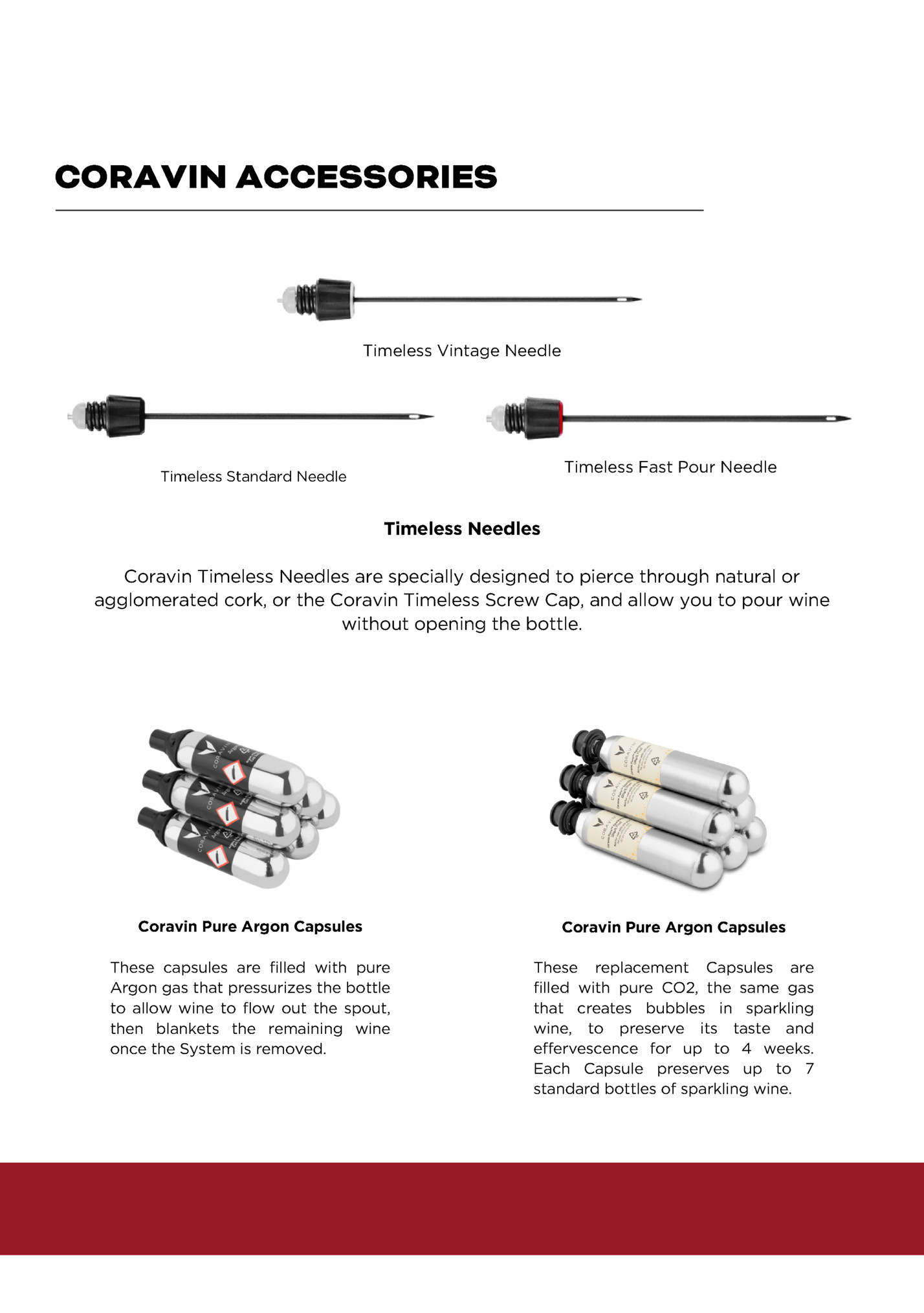 CORAVIN ACCESSORIES