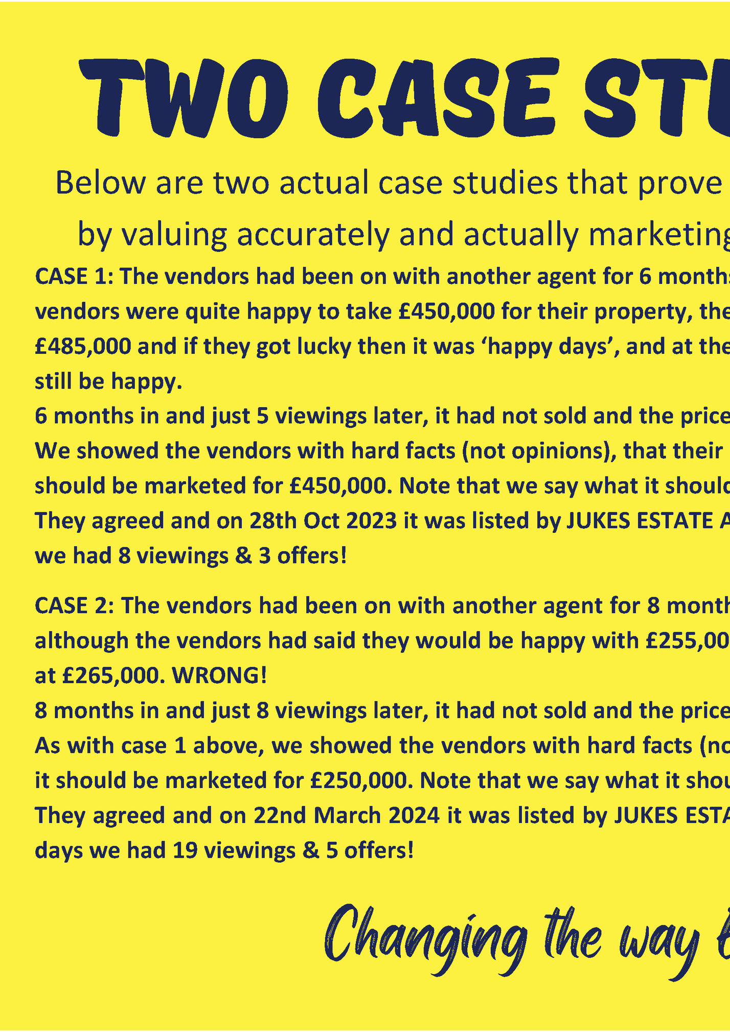 Two case studies..