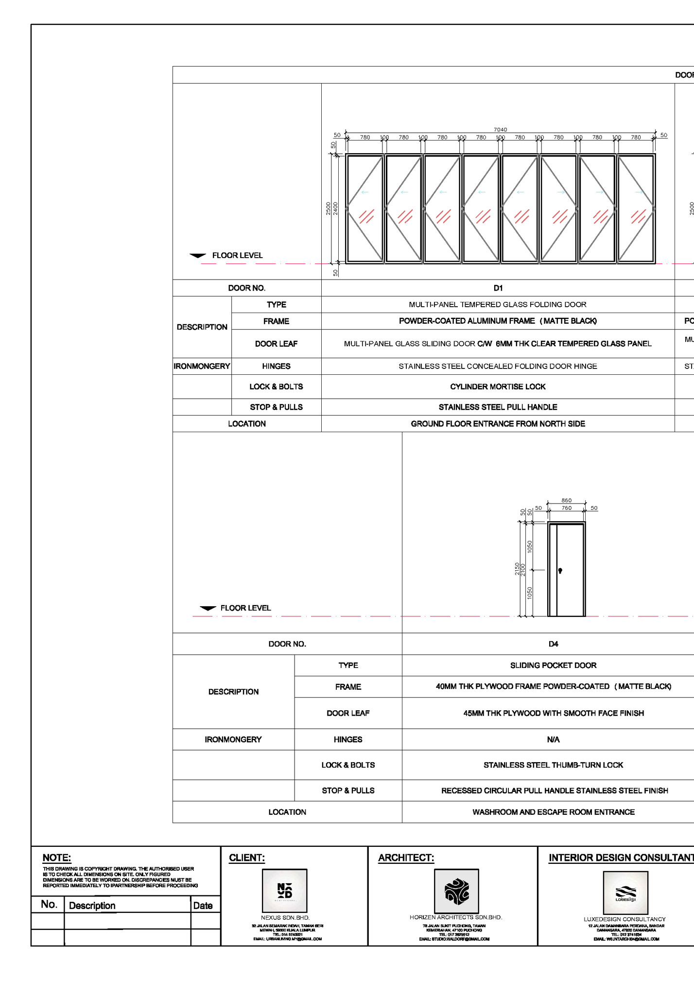 MULTI-PANEL TEMPERED GLASS FOLDING DOOR