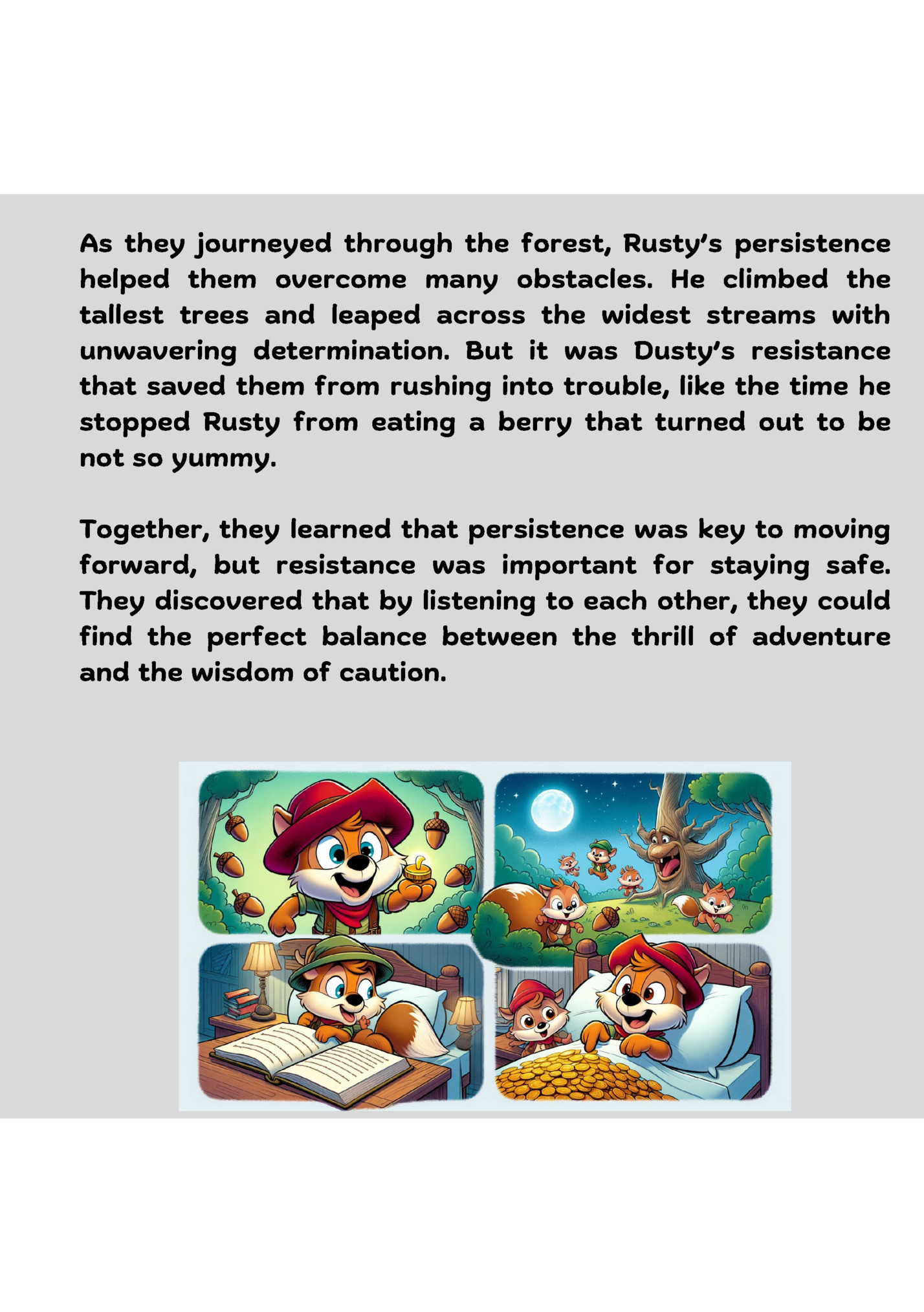 As they journeyed through the forest, Rusty’s persistence