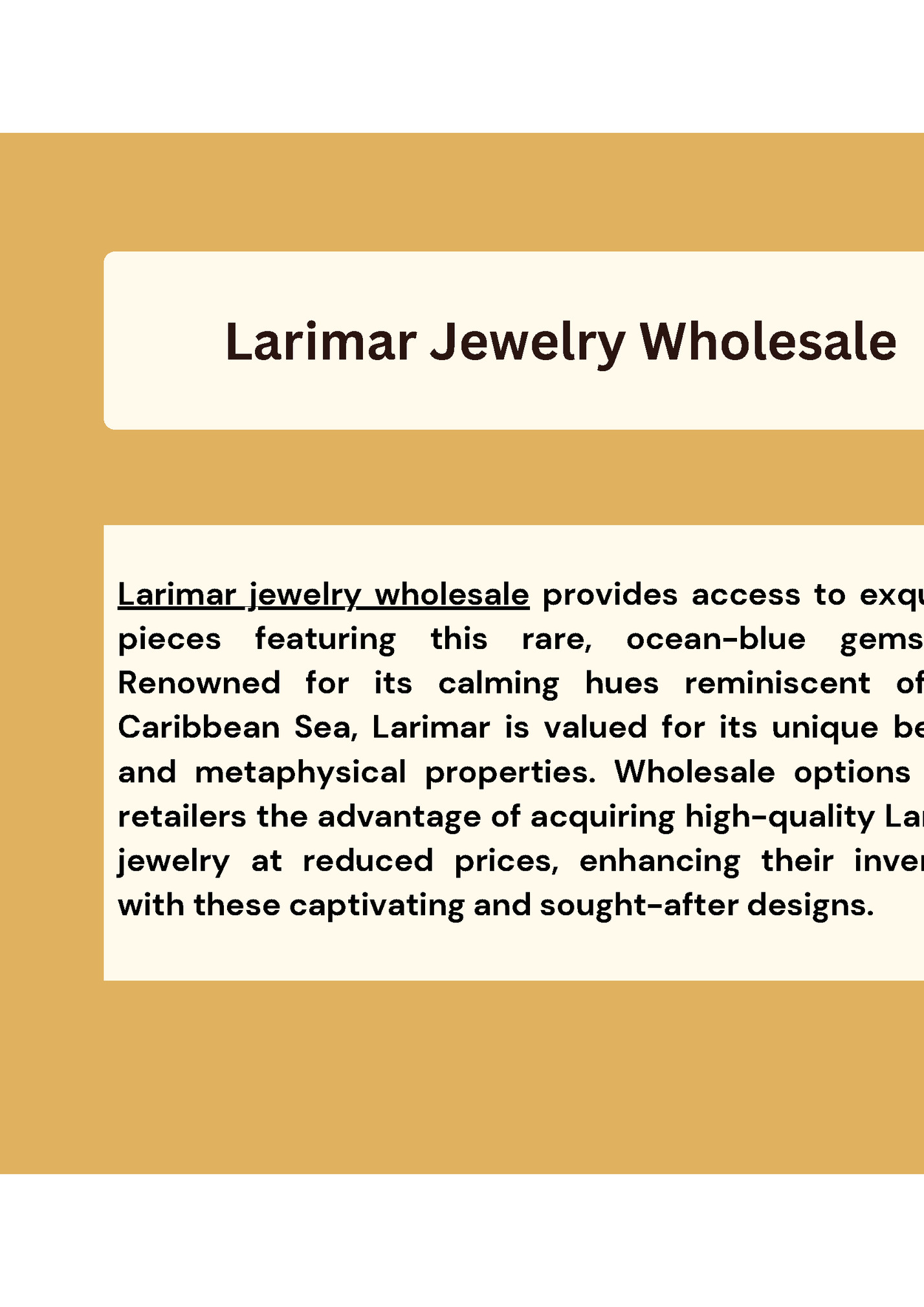 Larimar Jewelry Wholesale