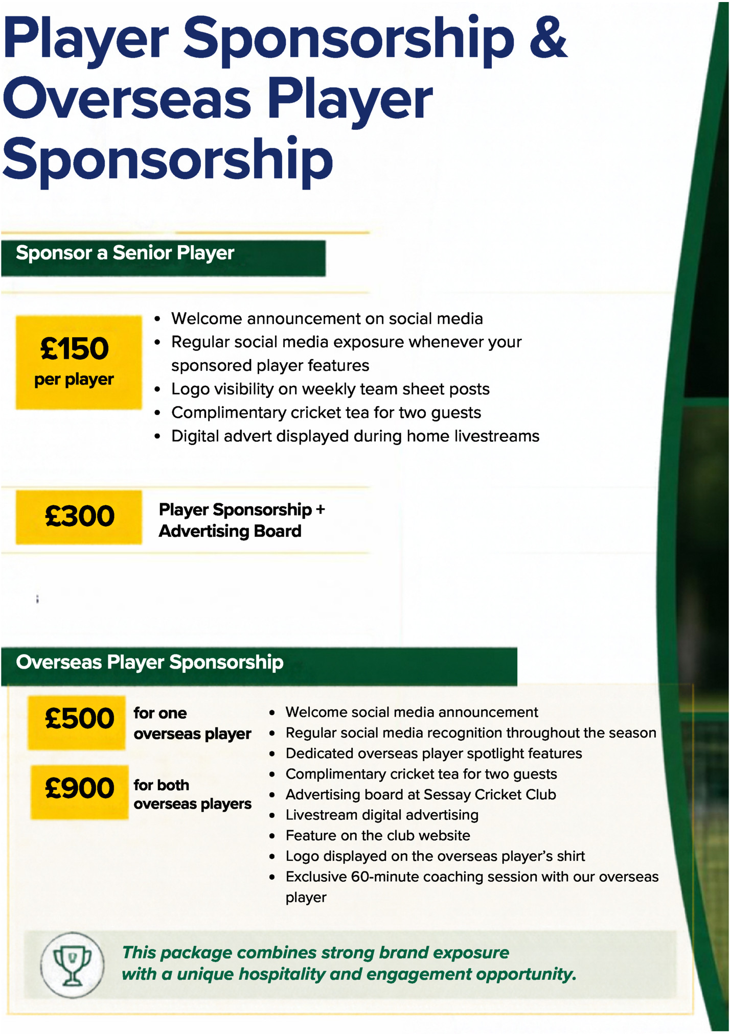 Player Sponsorship & Player Sponsorship &