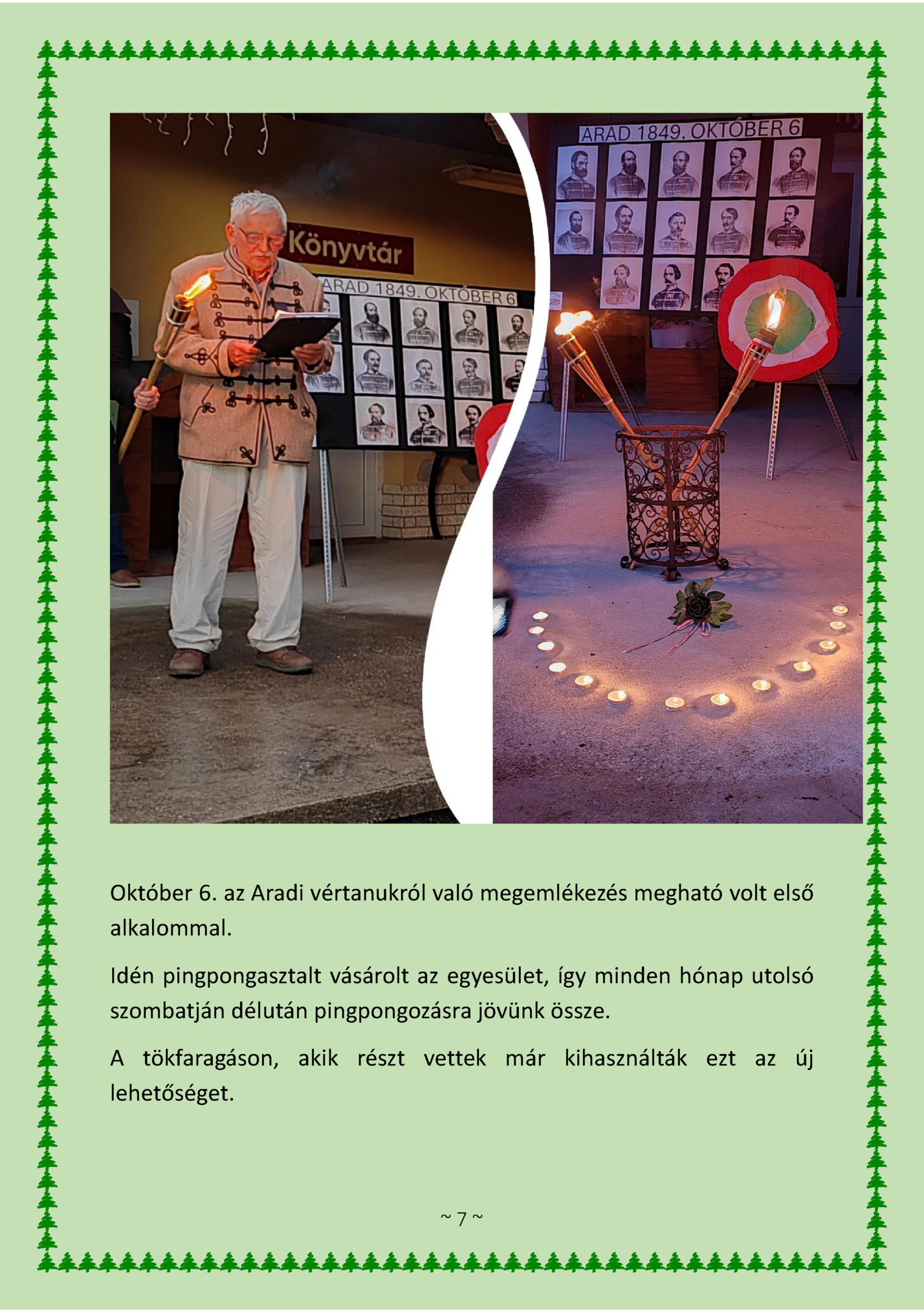 Október 6. az Aradi vértanukról való megemlékezés megható volt első