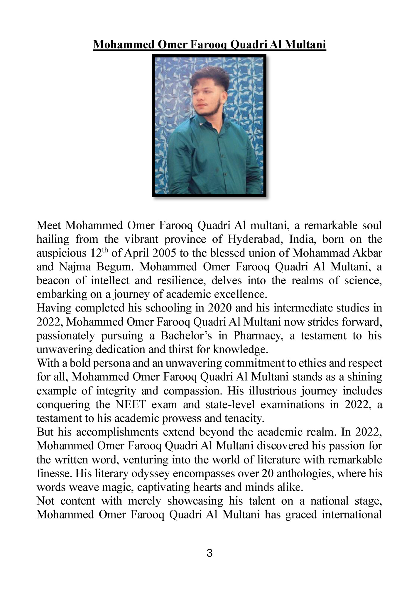 Mohammed Omer Farooq Quadri Al Multani