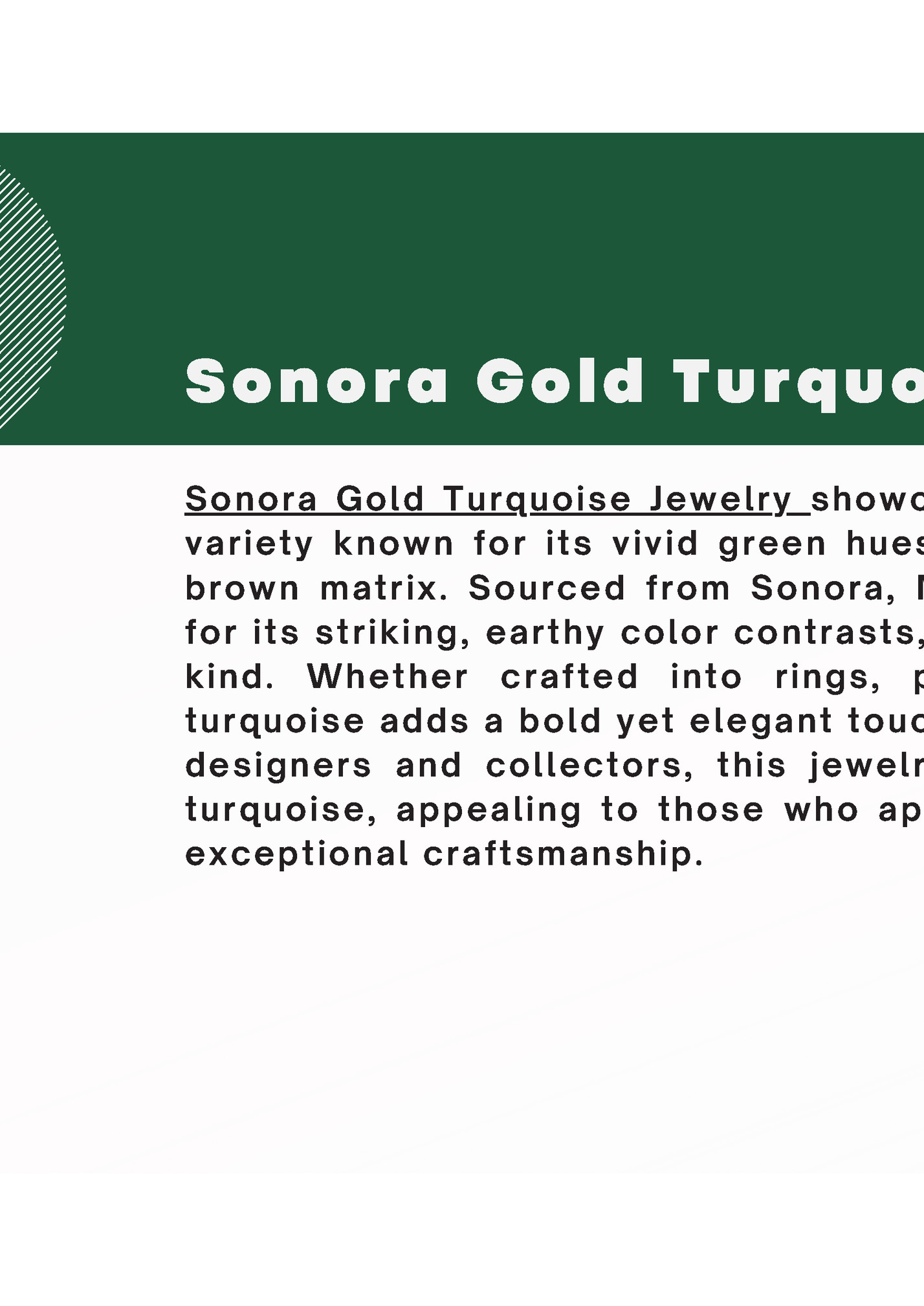 Sonora Gold Turquoise Jewelry