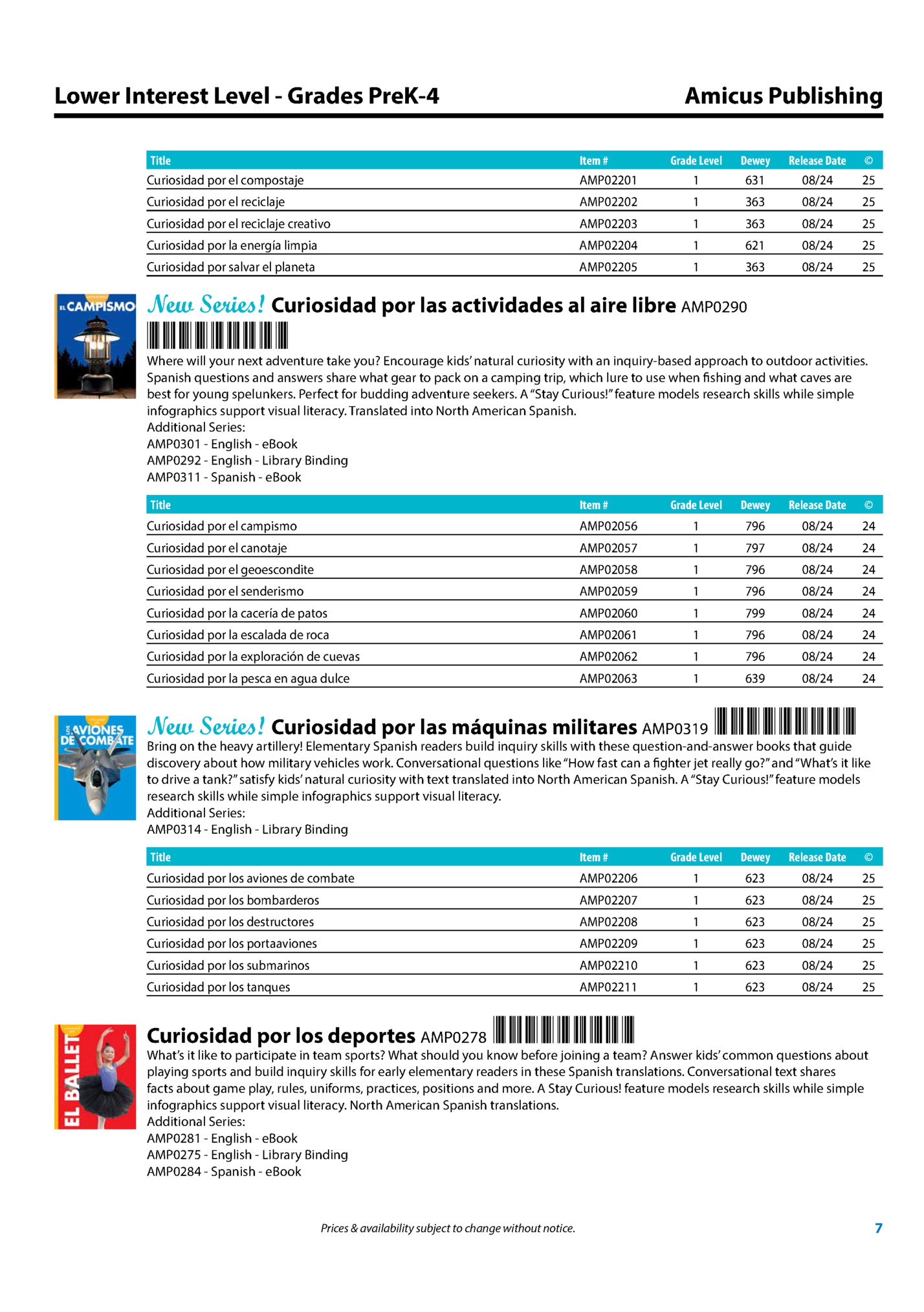 Lower Interest Level - Grades PreK-4