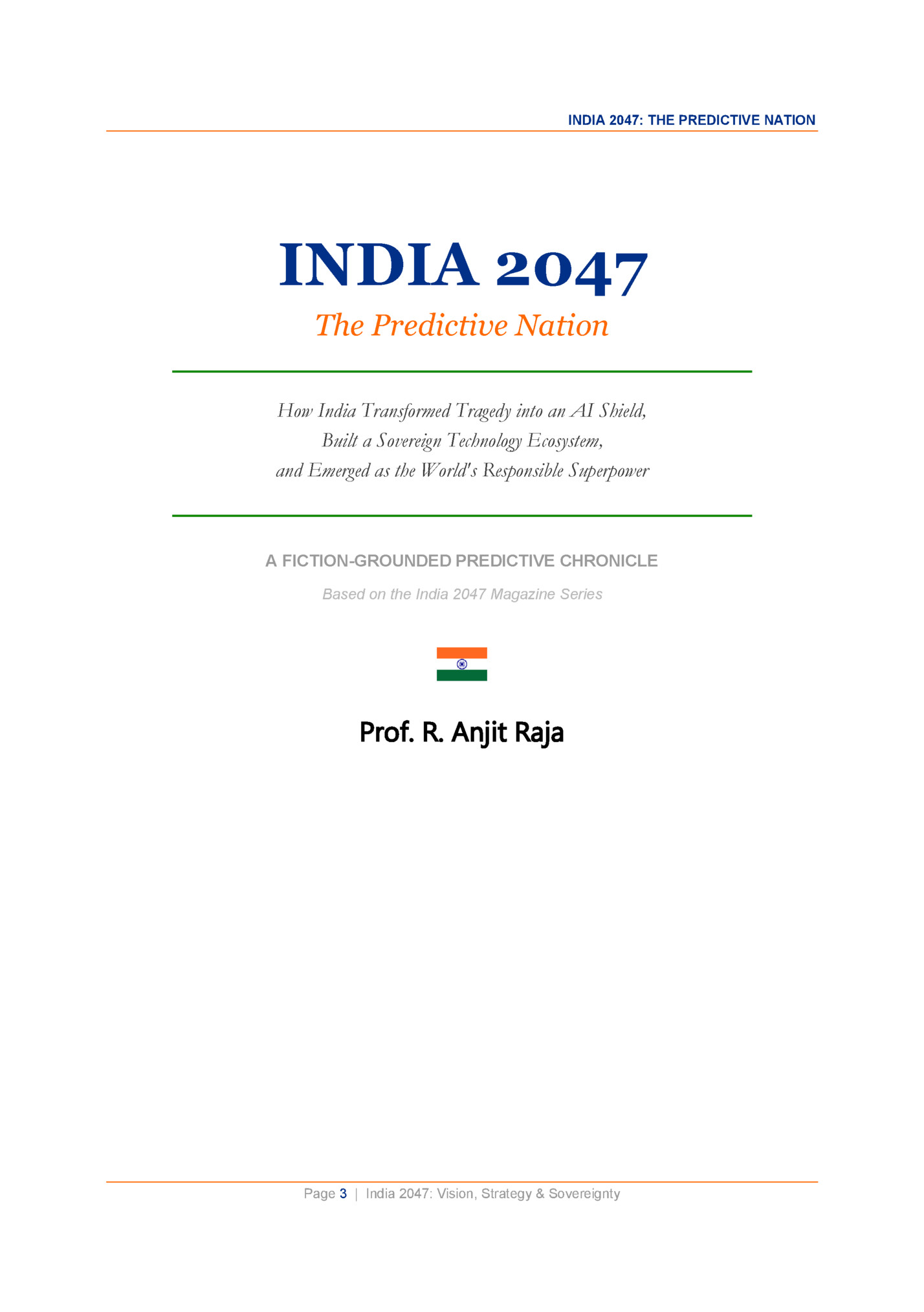 INDIA 2047: THE PREDICTIVE NATION
