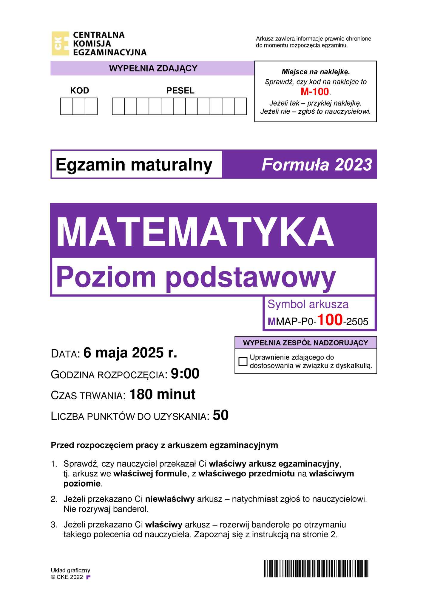 Arkusz zawiera informacje prawnie chronione do momentu rozpoczęcia