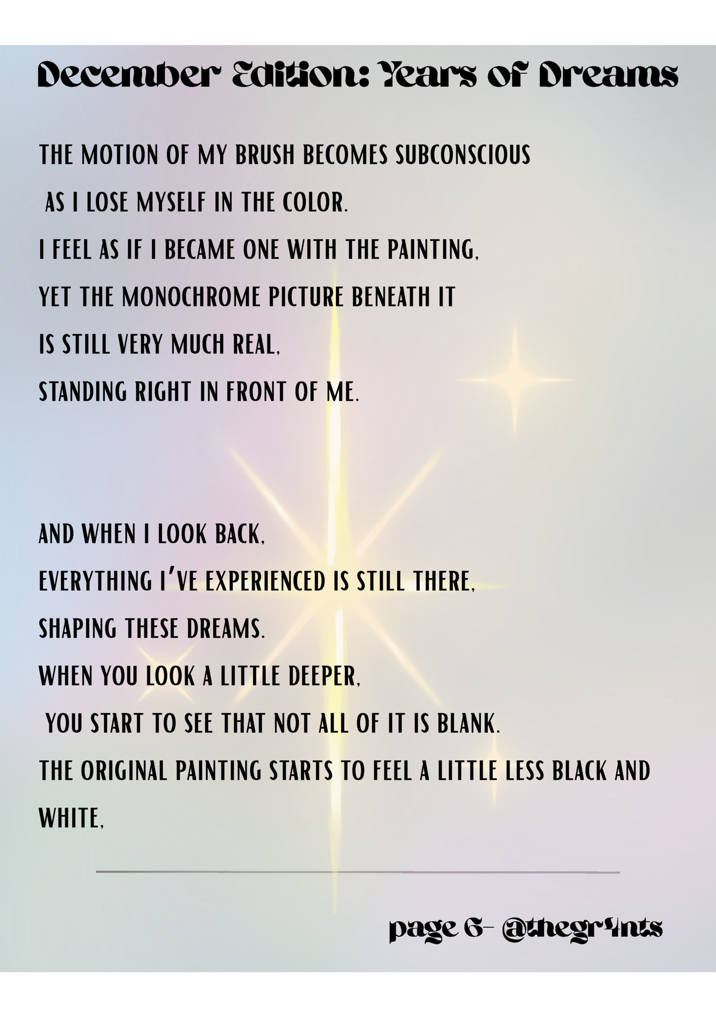 December Edition: Years of Dreams