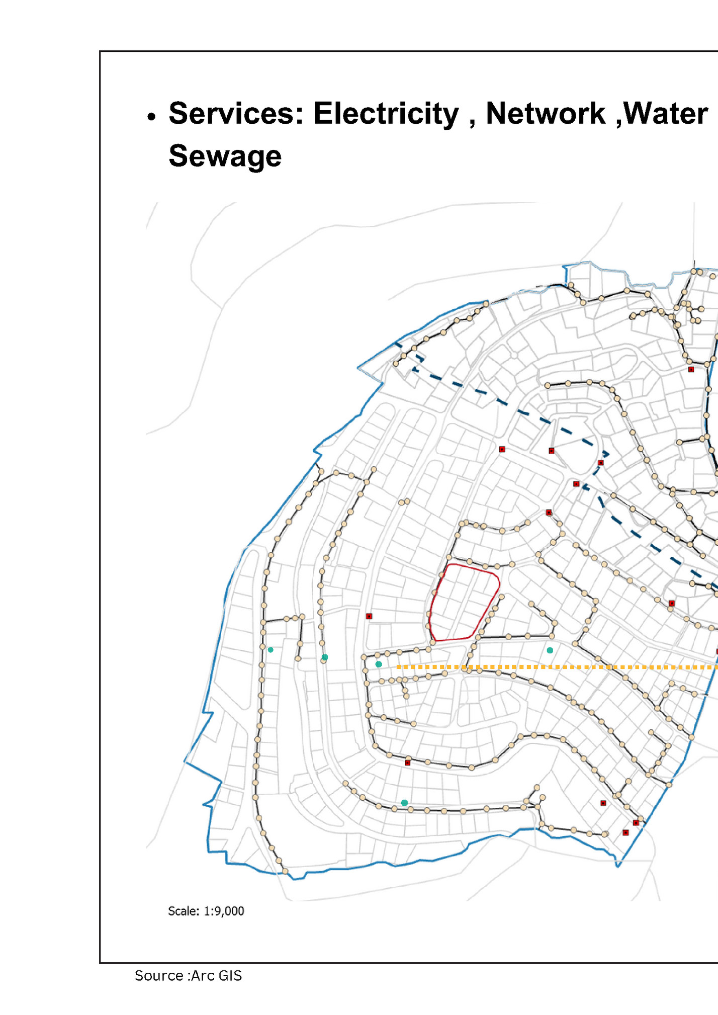 Services: Electricity , Network ,Water reuse,