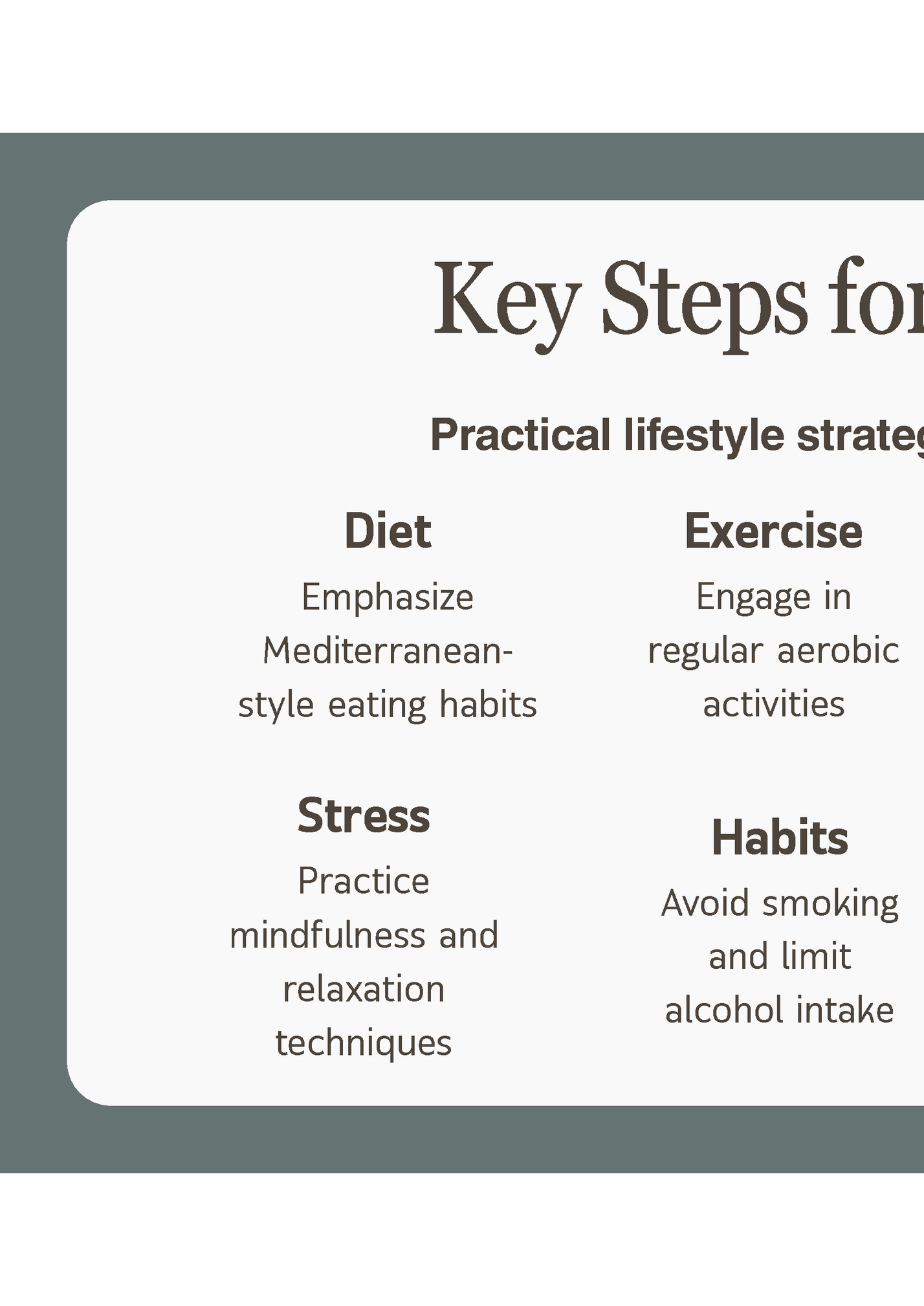 Key Steps for Prevention Key Steps for Prevention