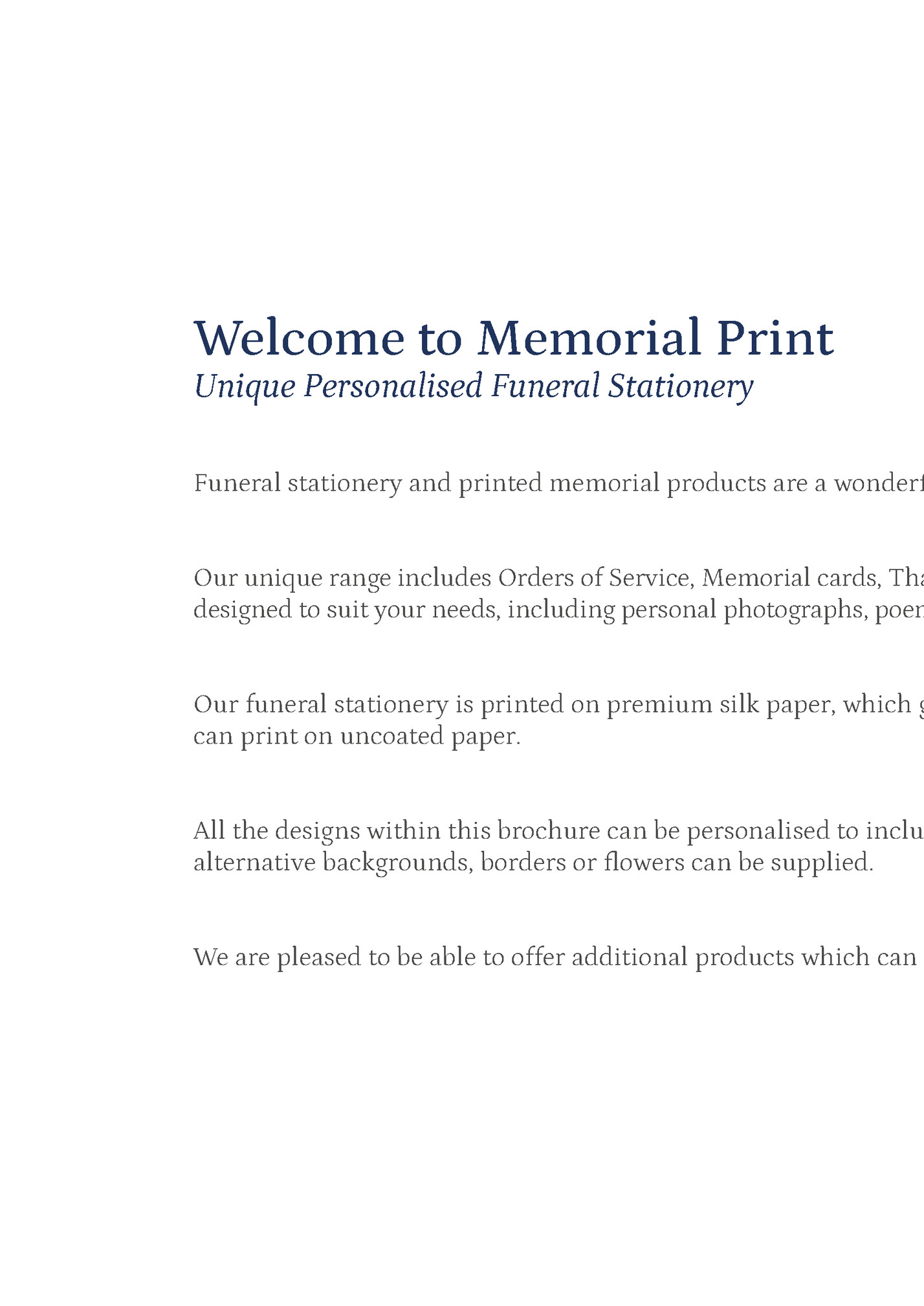 Welcome to Memorial Print Welcome to Memorial Print