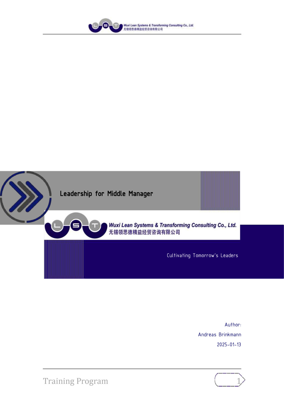 Lean Management Training Program for Middle Management