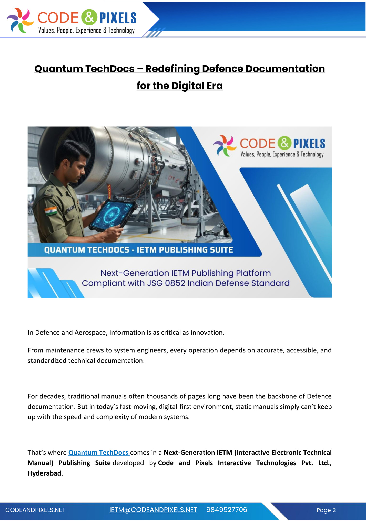 Quantum TechDocs – Redefining Defence Documentation