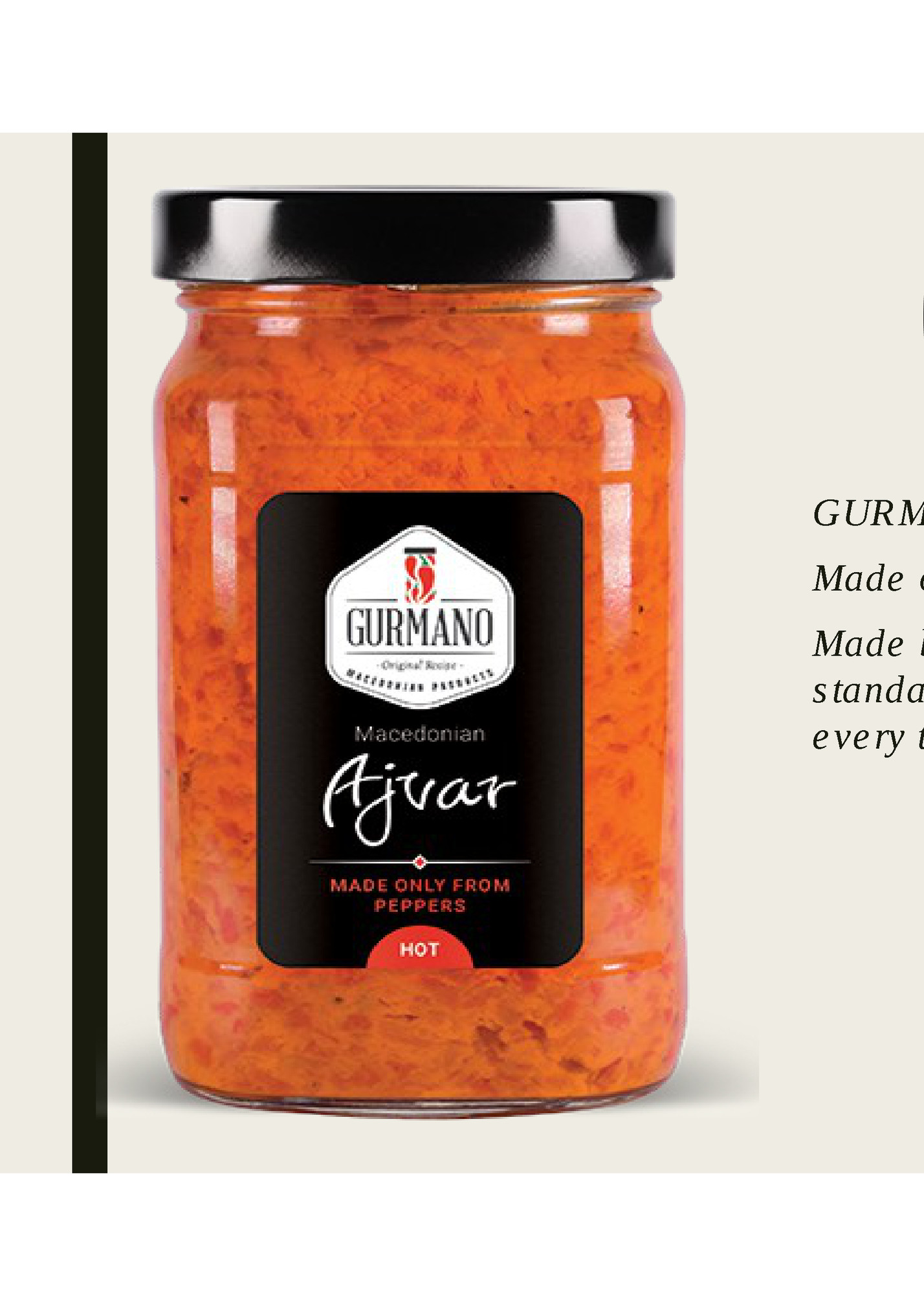 GUR MANO HOT AJVAR 490 g GUR MANO HOT AJVAR 490 g