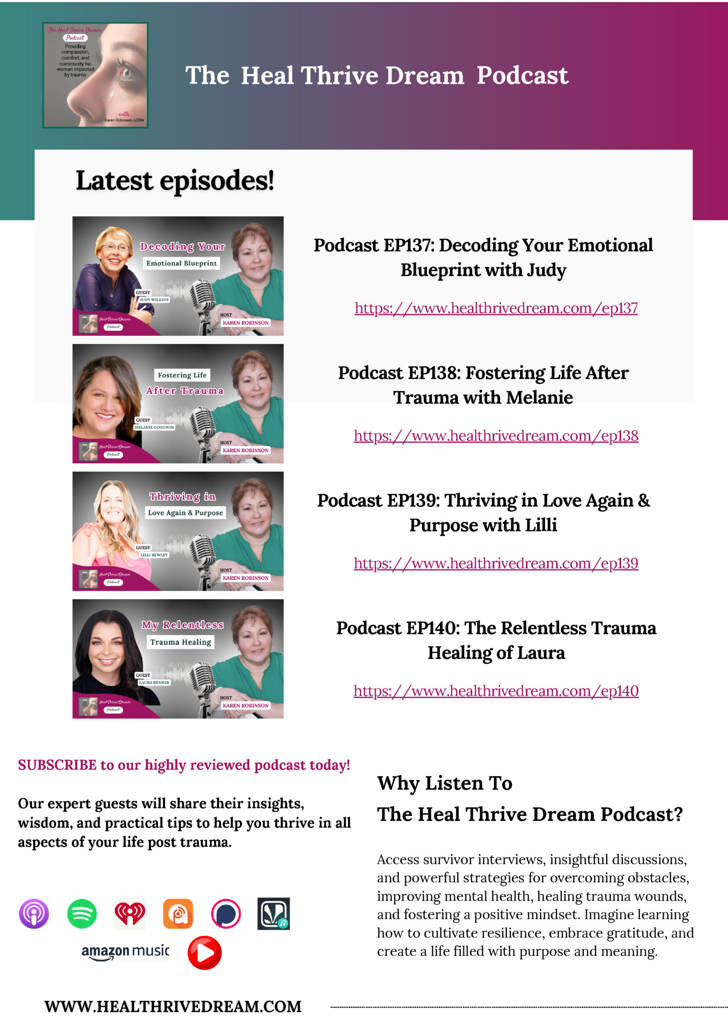 The Heal Thrive Dream Podcast