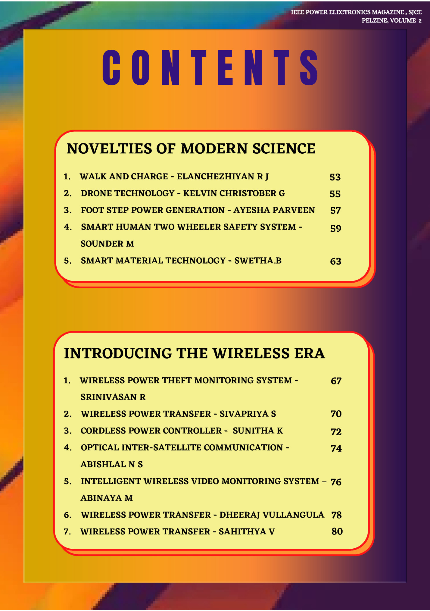 IEEE POWER ELECTRONICS MAGAZINE , SJCE