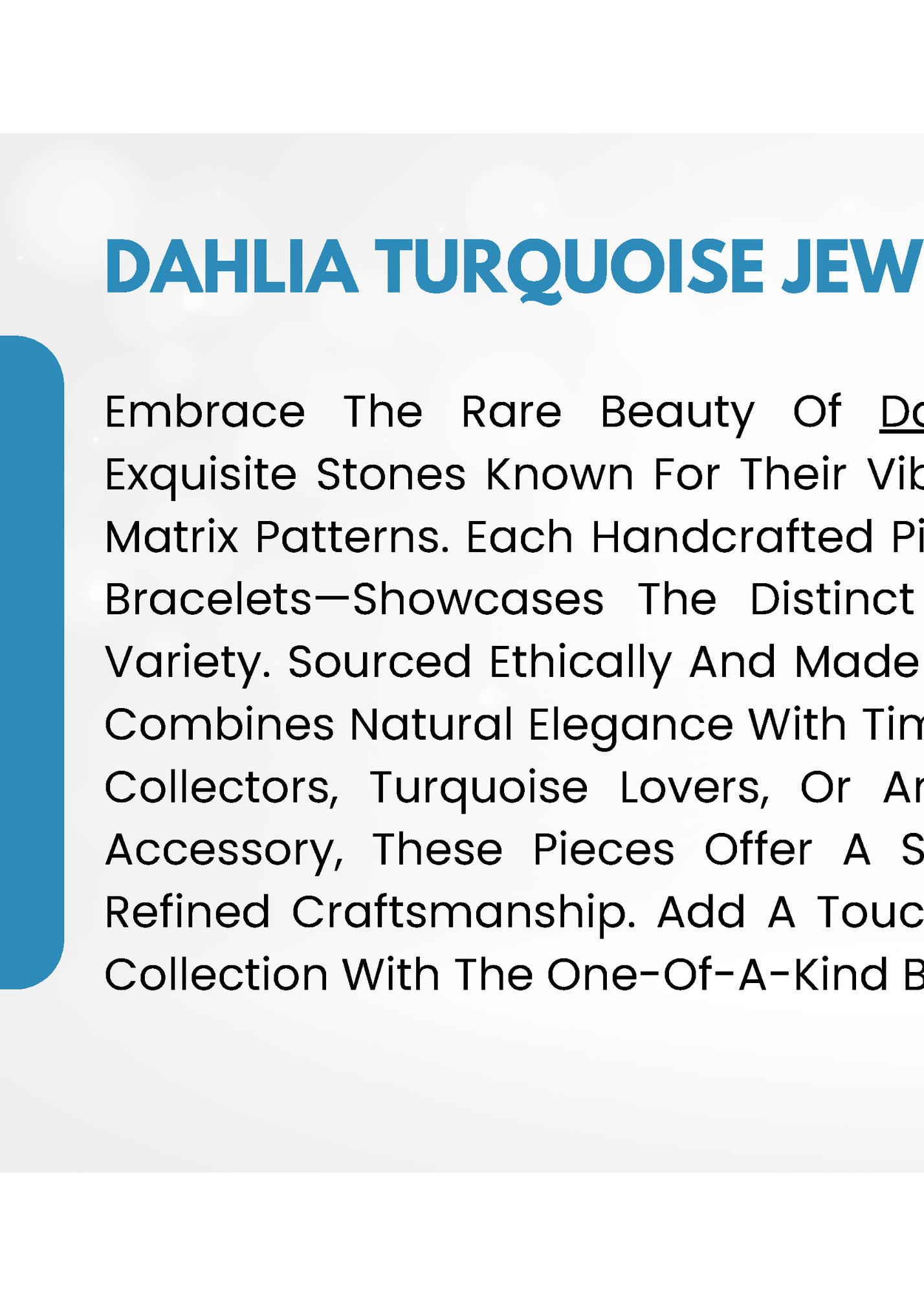 DAHLIA TURQUOISE JEWELRY