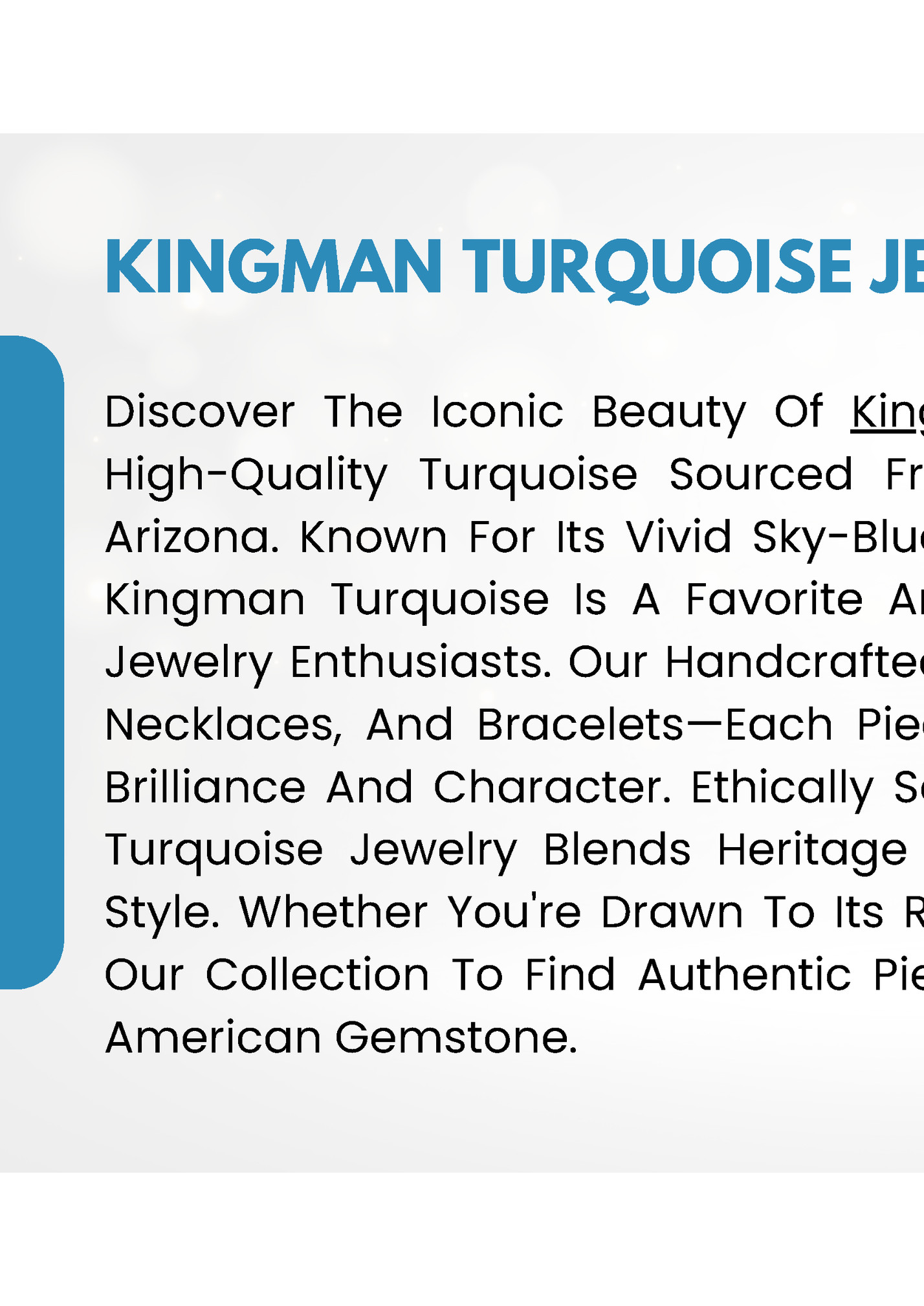 KINGMAN TURQUOISE JEWELRY