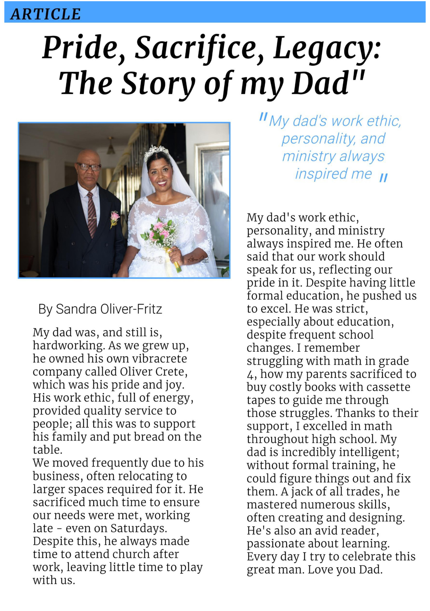 Sandra’s article