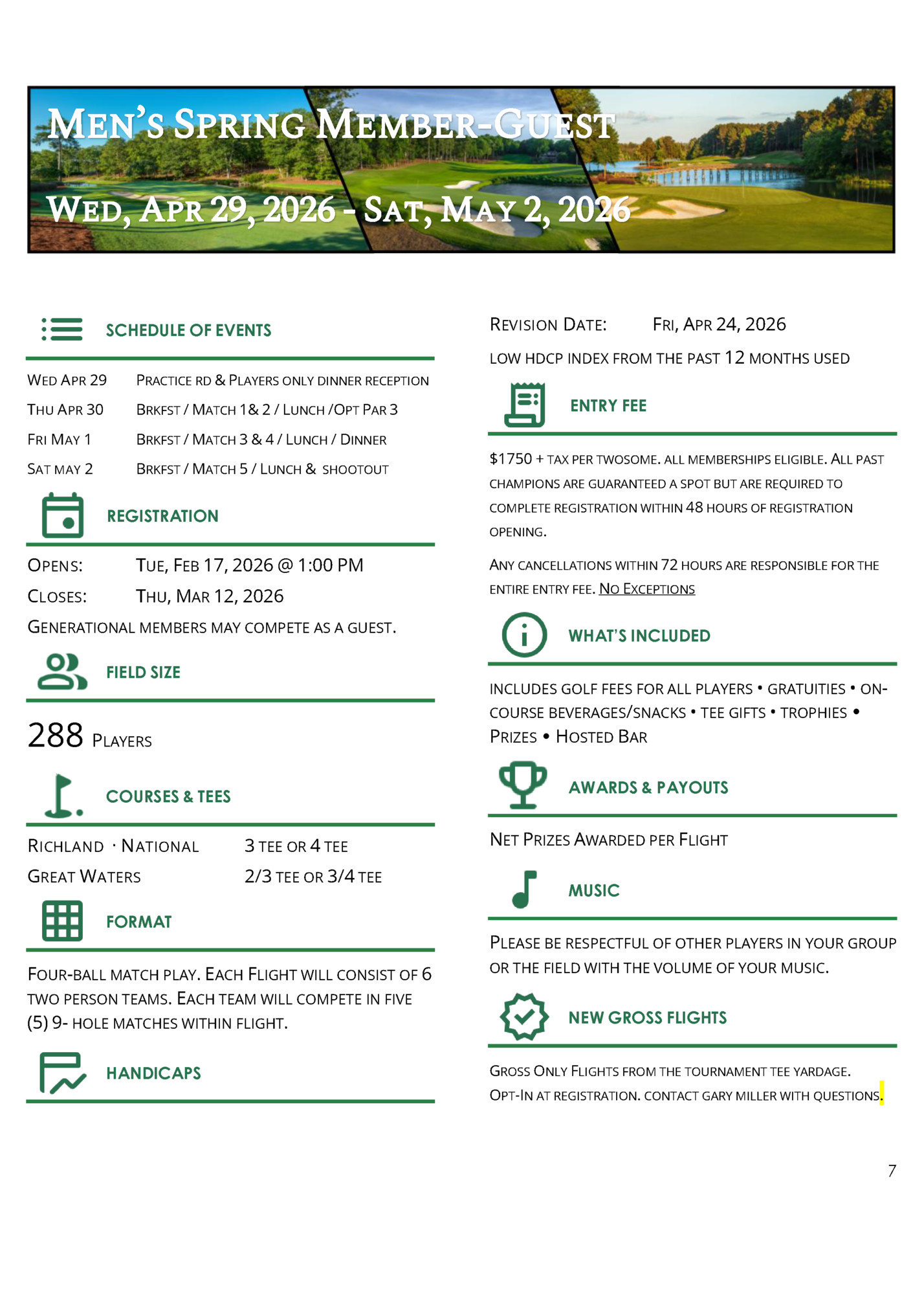 SCHEDULE OF EVENTS SCHEDULE OF EVENTS