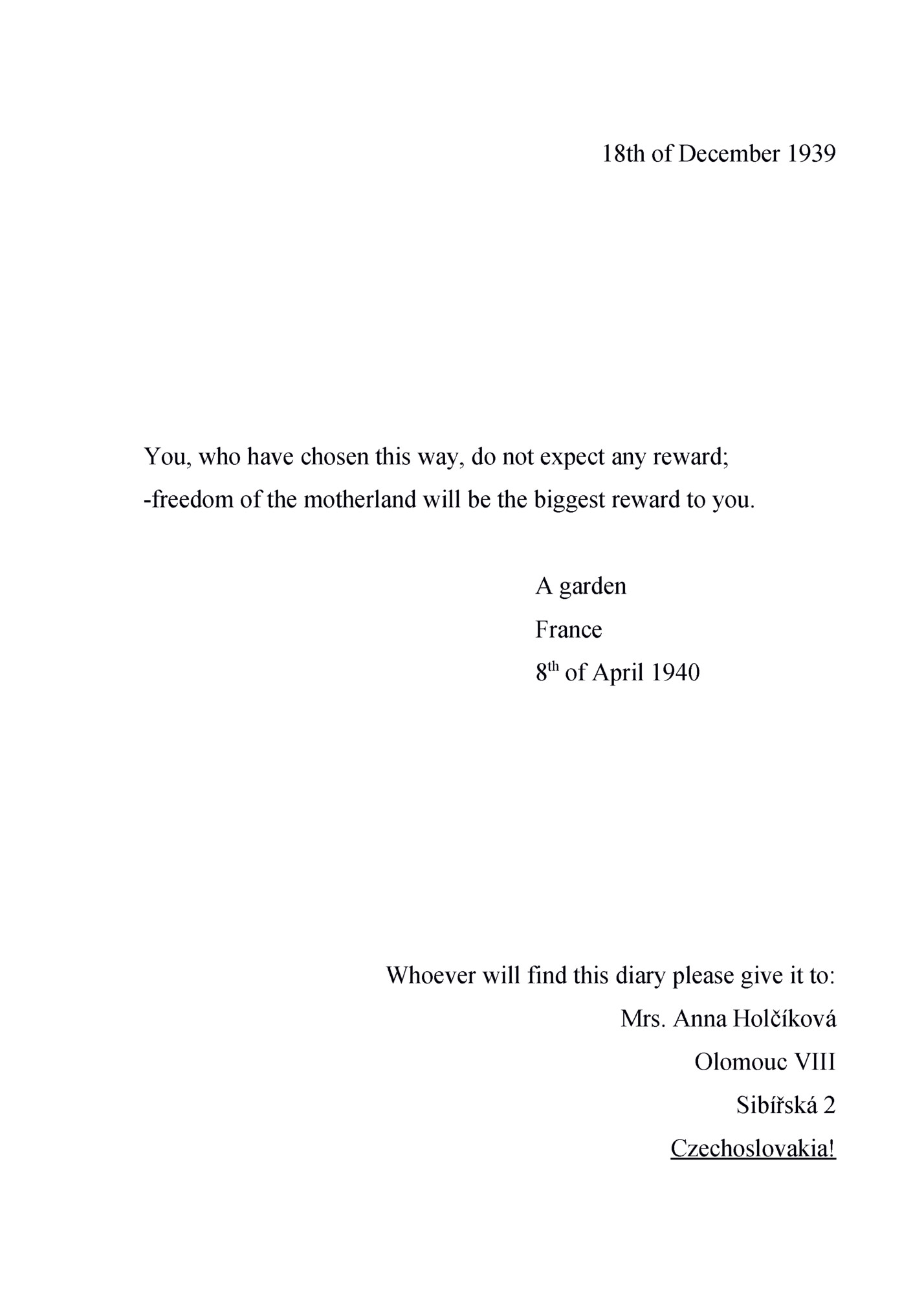 18th of December 1939