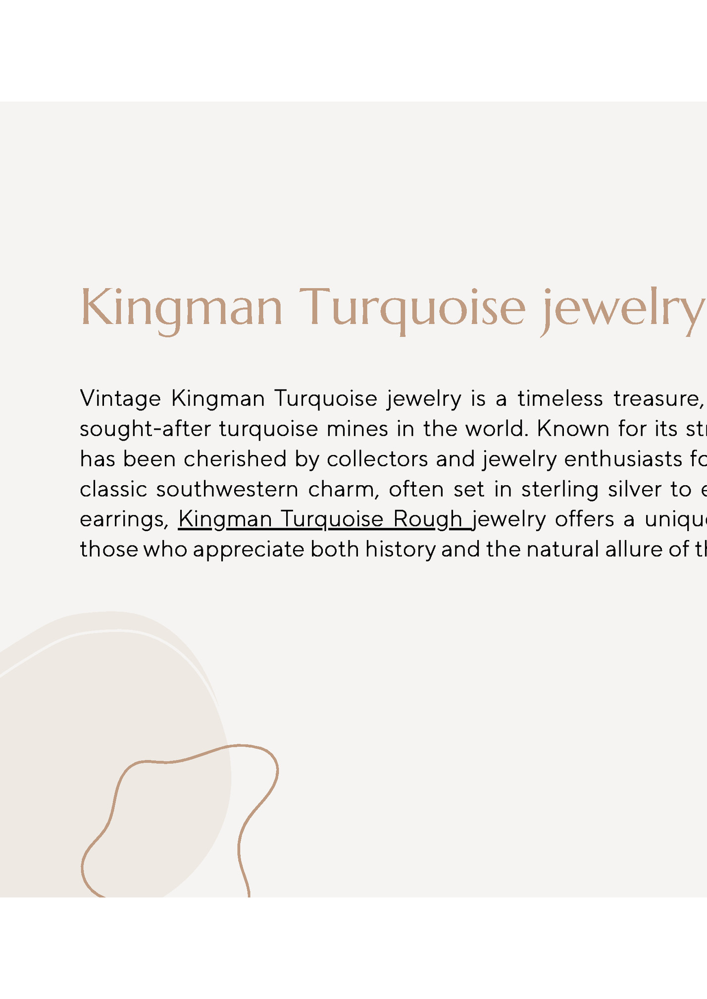 Kingman Turquoise jewelry