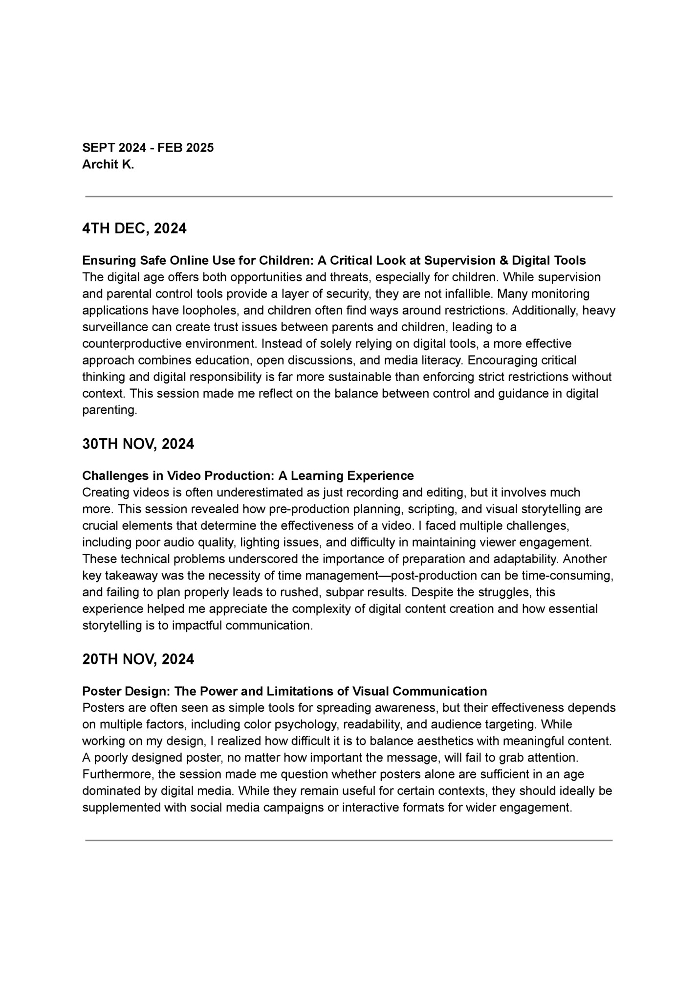SEPT 2024 - FEB 2025 SEPT 2024 - FEB 2025