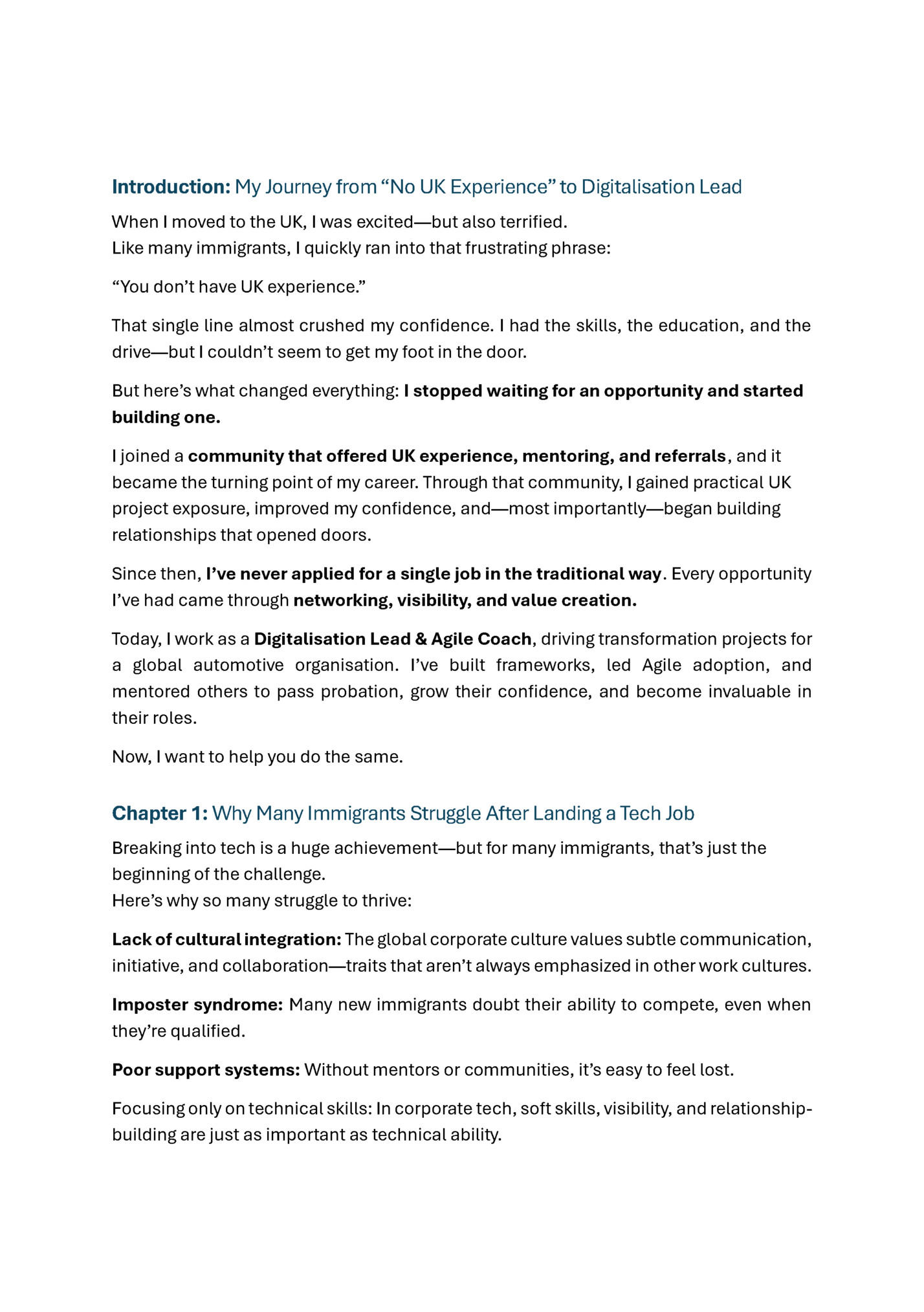 Introduction: My Journey from “No UK Experience” to Digitalisation Lead