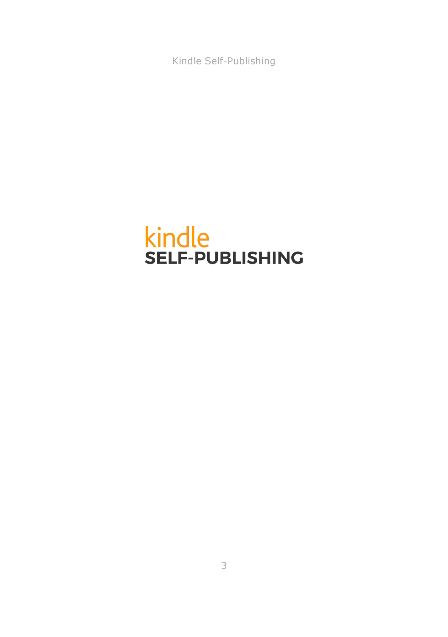 Kindle Self-Publishing