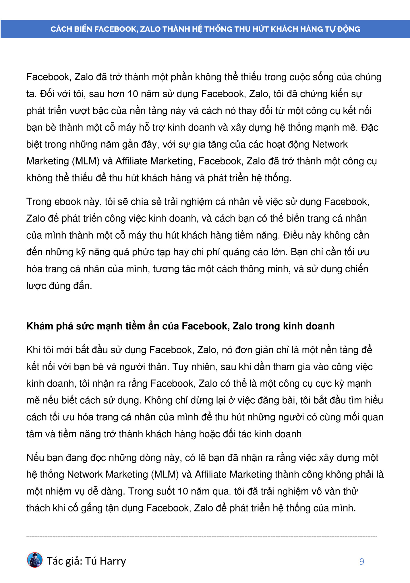 CÁCH BIẾN FACEBOOK, ZALO THÀNH HỆ THỐNG THU HÚT KHÁCH HÀNG TỰ ĐỘNG