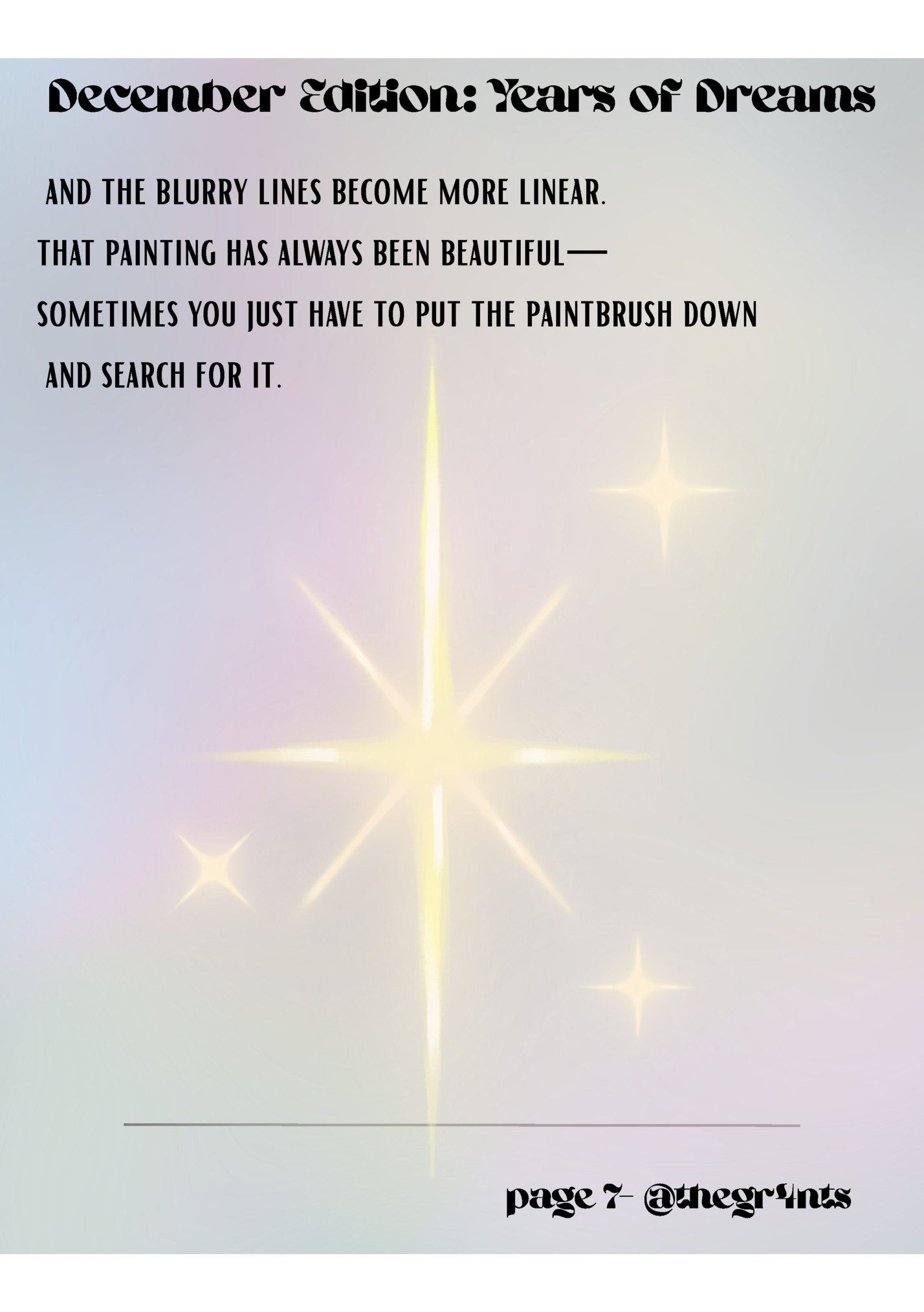 December Edition: Years of Dreams