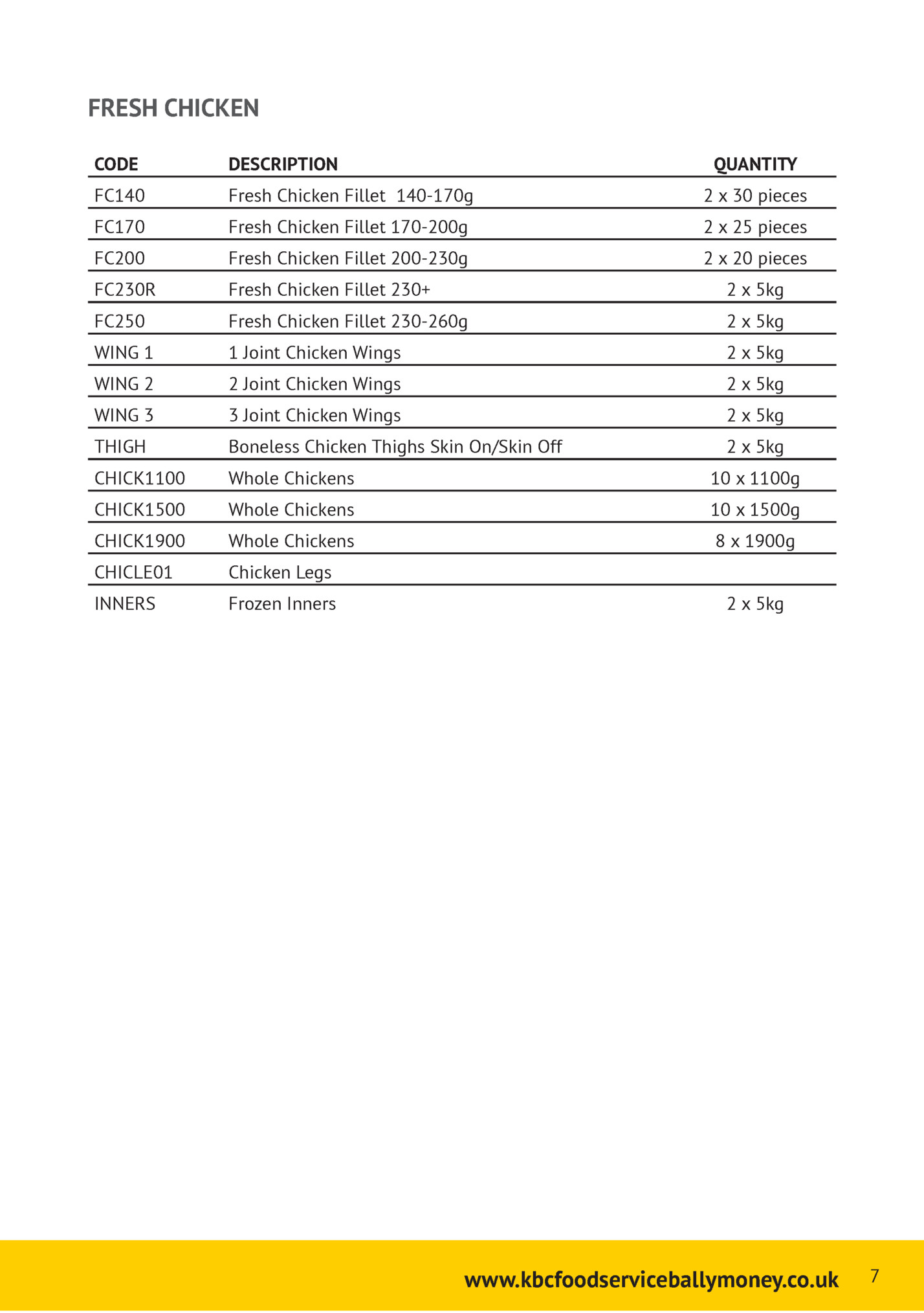 FRESH CHICKEN FRESH CHICKEN