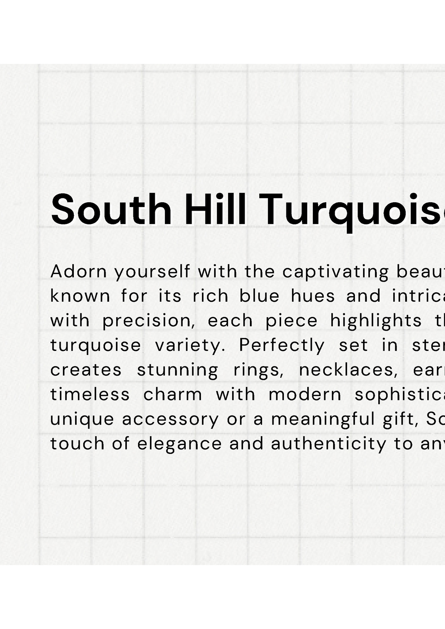 South Hill Turquoise Jewelry