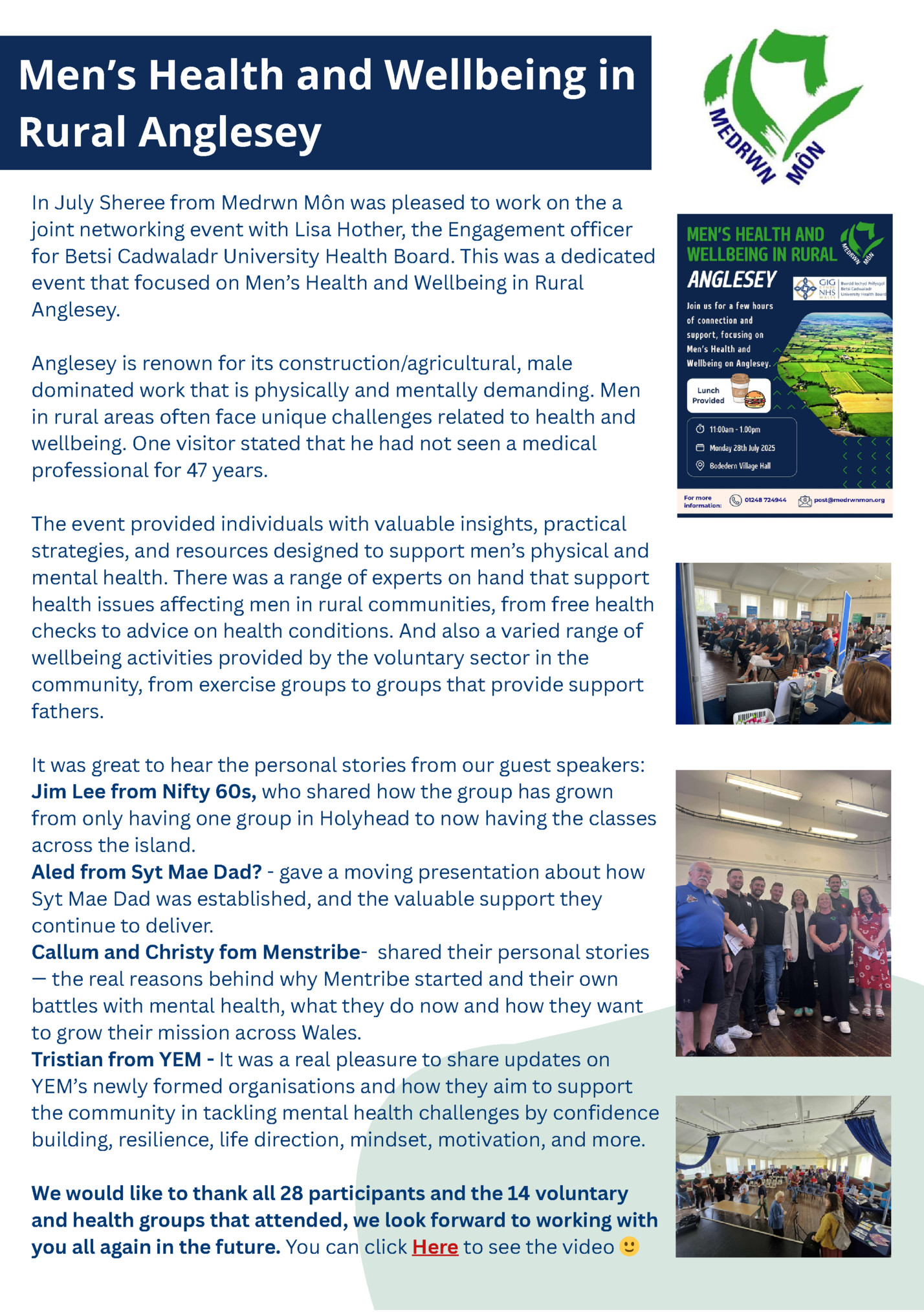 Men’s Health and Wellbeing in