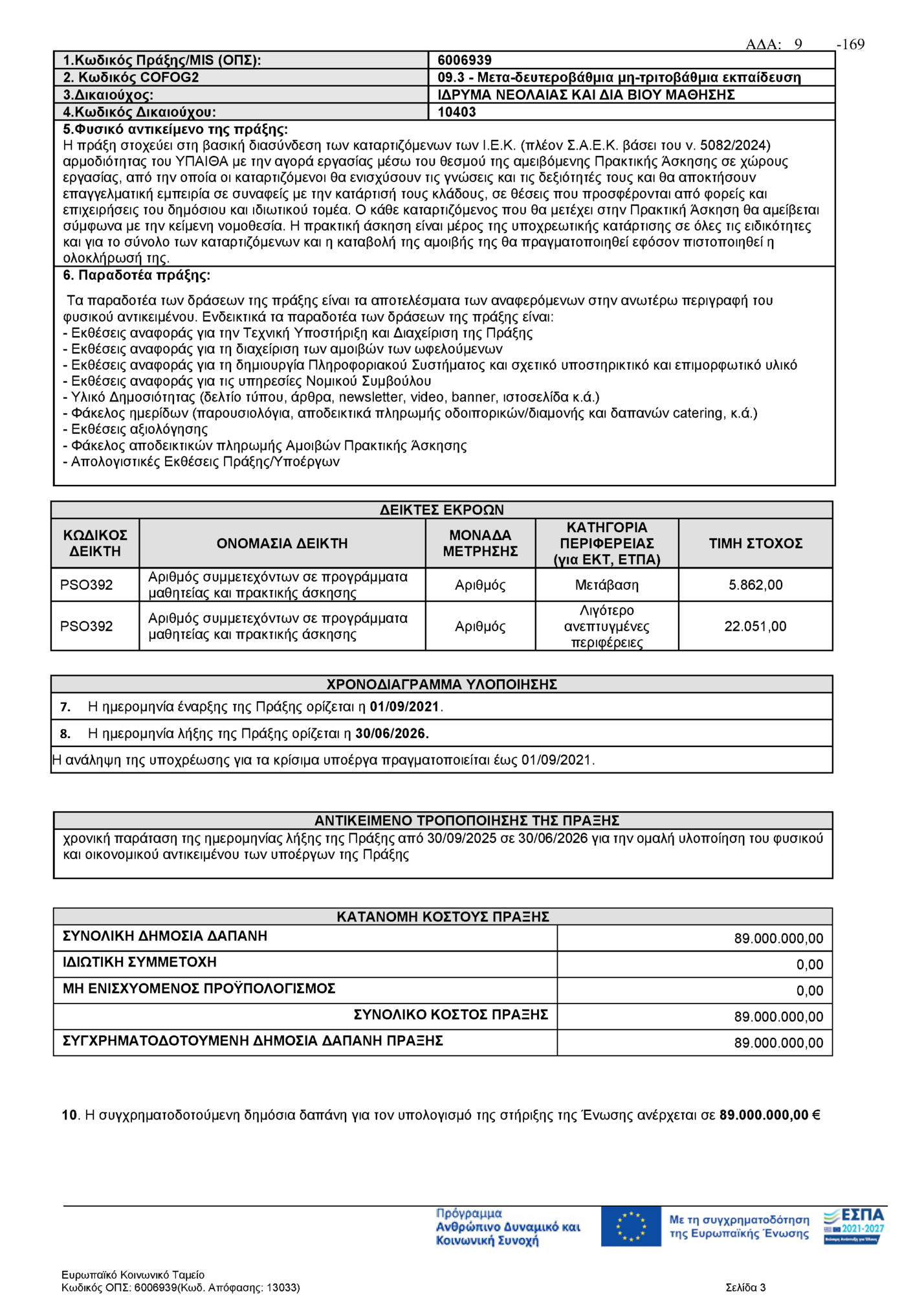 A∆A: Ρ9ΩΩΗ-169 A∆A: Ρ9ΩΩΗ-169
