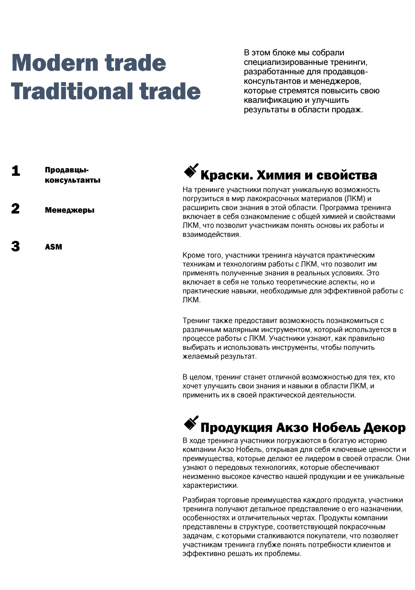 Modern trade